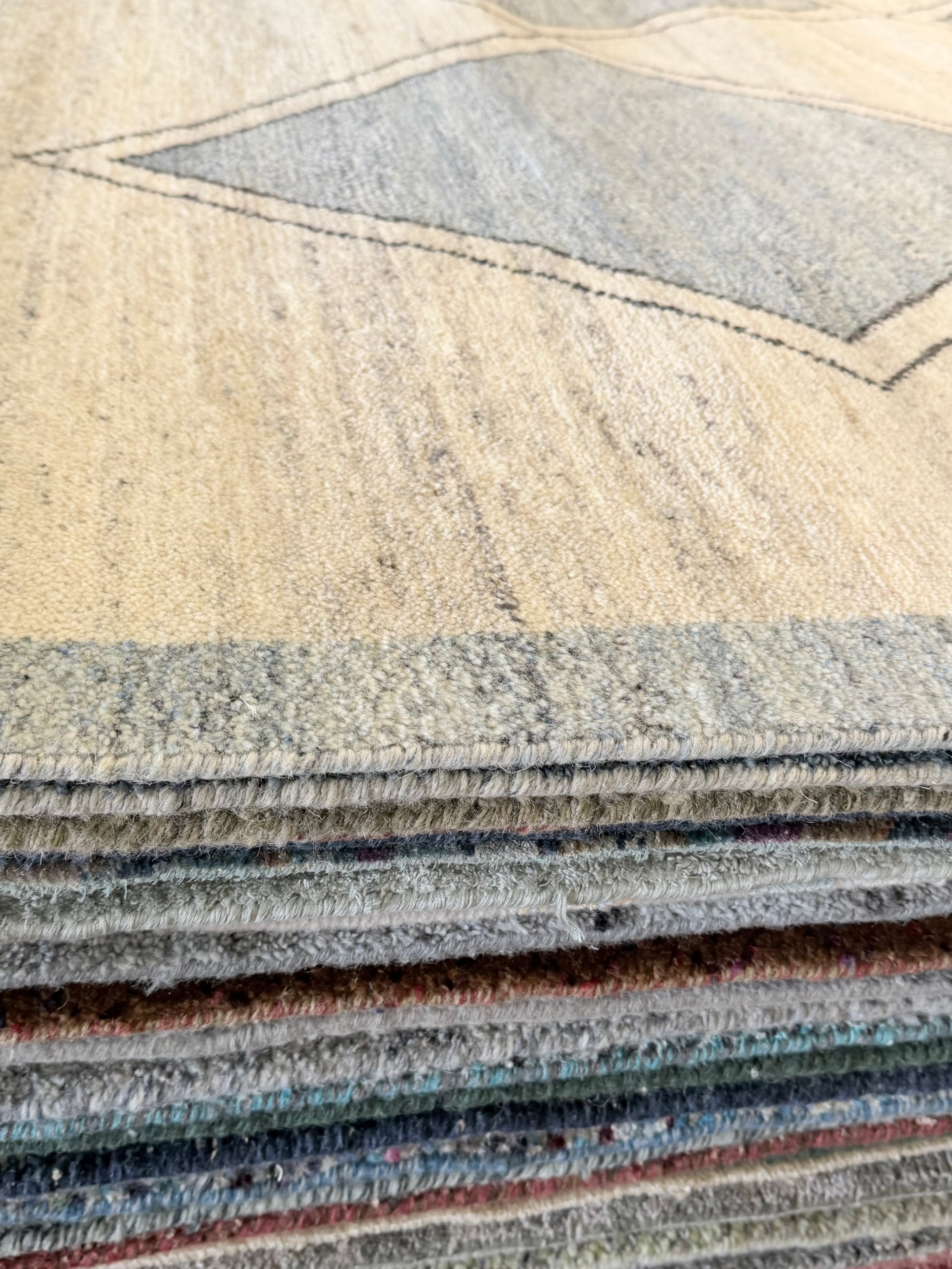 Warlock 8.3x10 Hand-Knotted Beige & Blue Modern