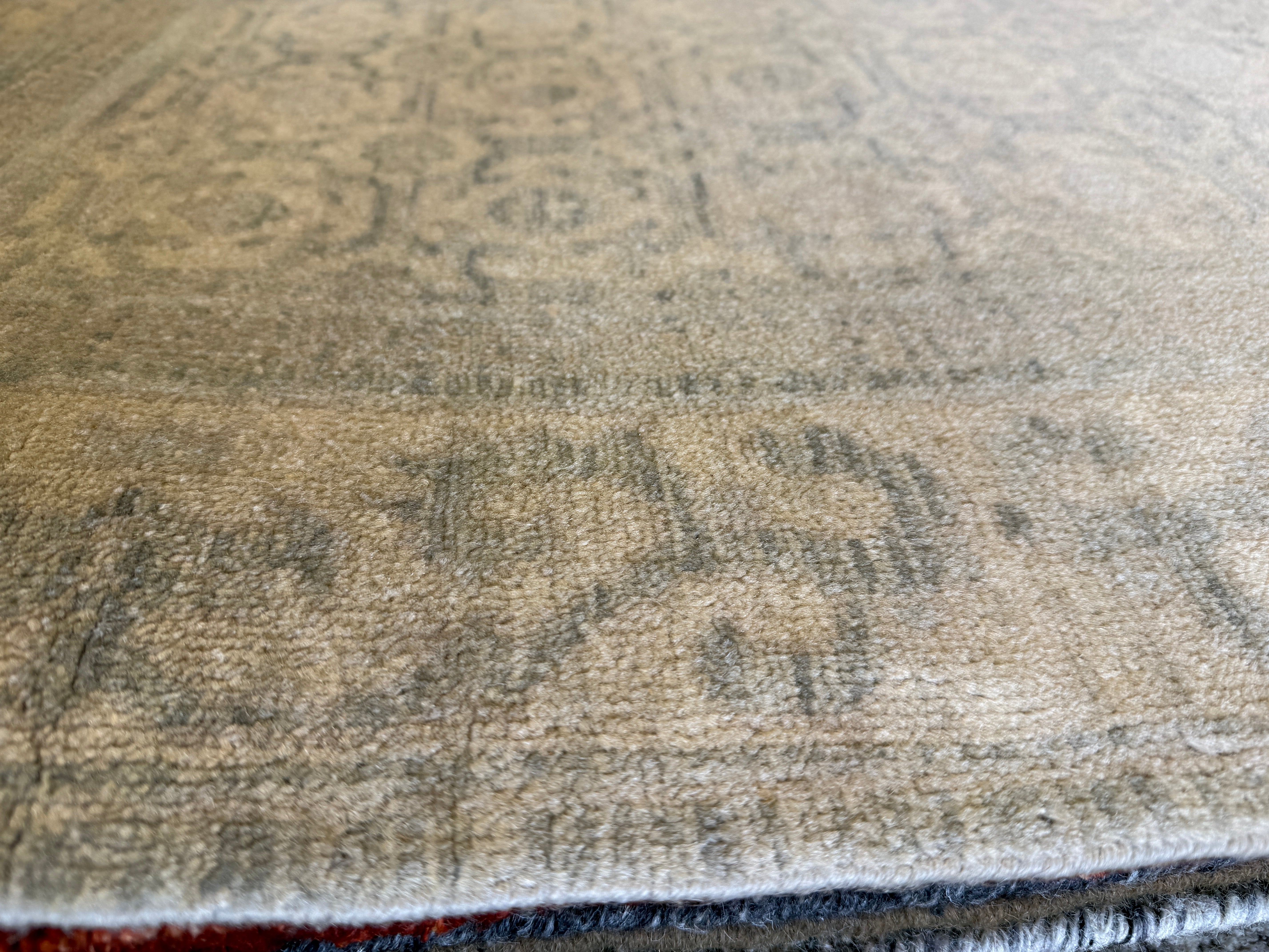 Ramona Kim 10x14 Cream Hand-Knotted Oushak