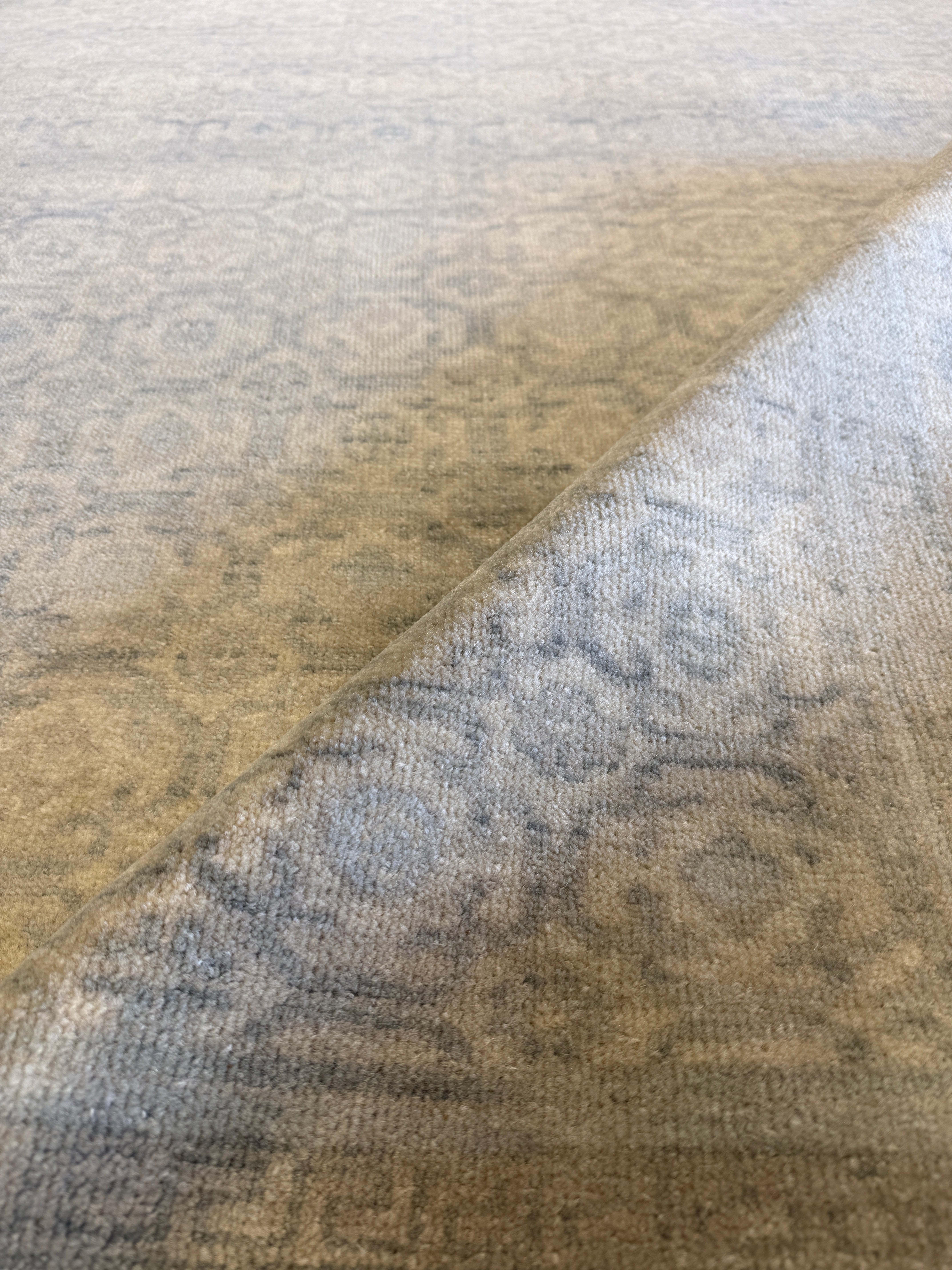 Ramona Kim 10x14 Cream Hand-Knotted Oushak