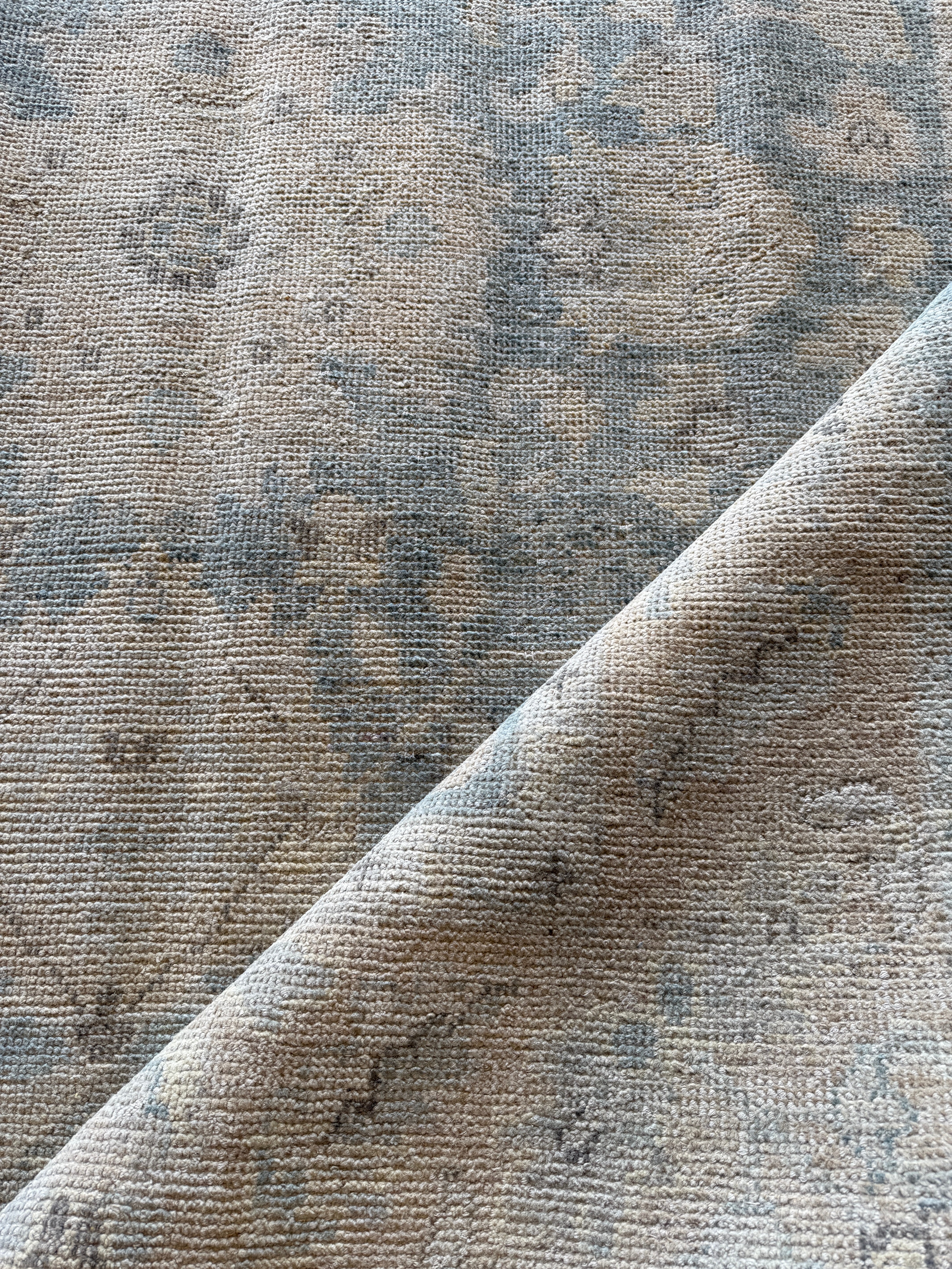 Adele Thomas 7.9x9.9 Hand-Knotted Grey & Beige Oushak