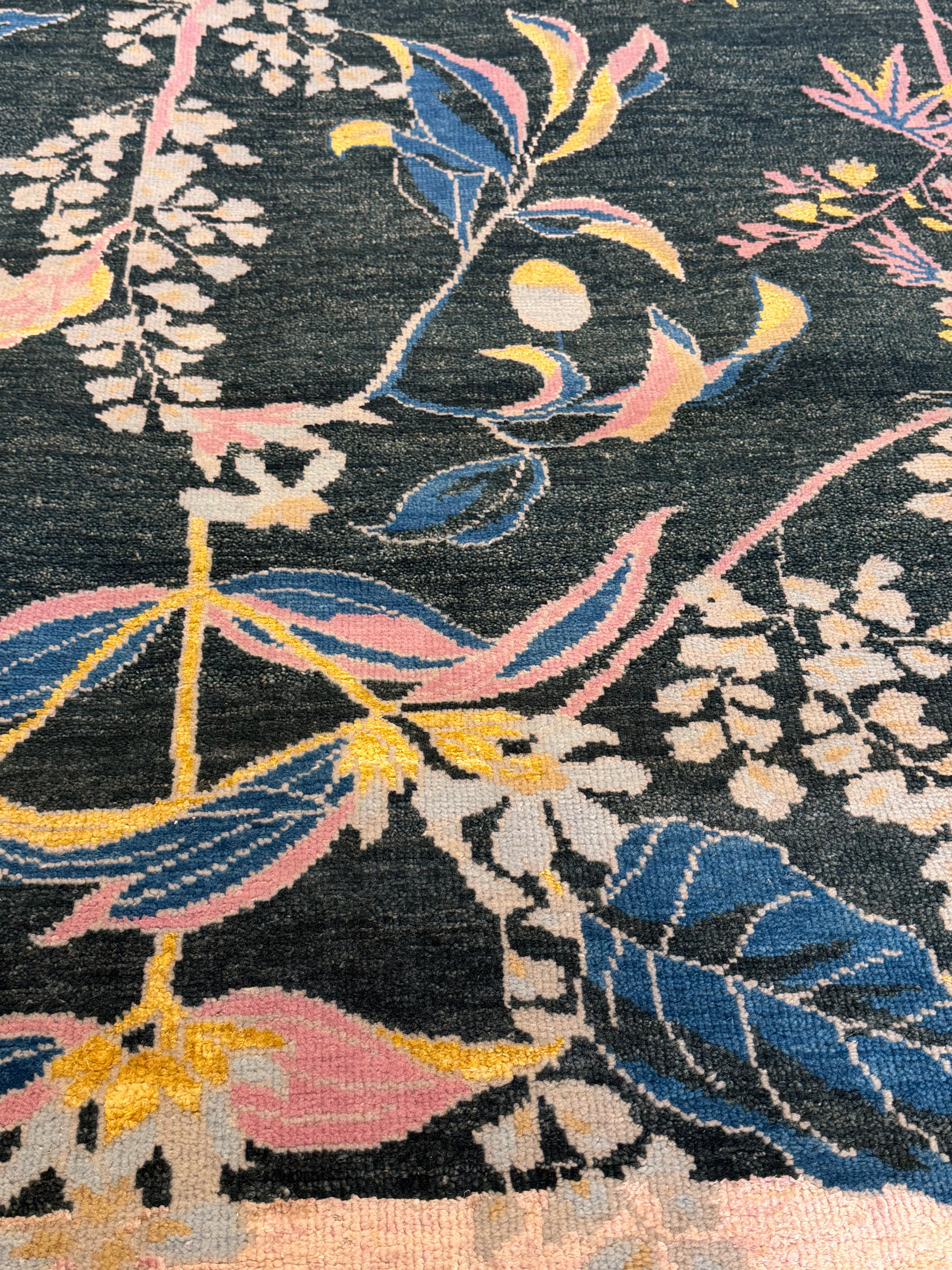 Chave 8x9.9 Blue Hand-Knotted Modern Rug