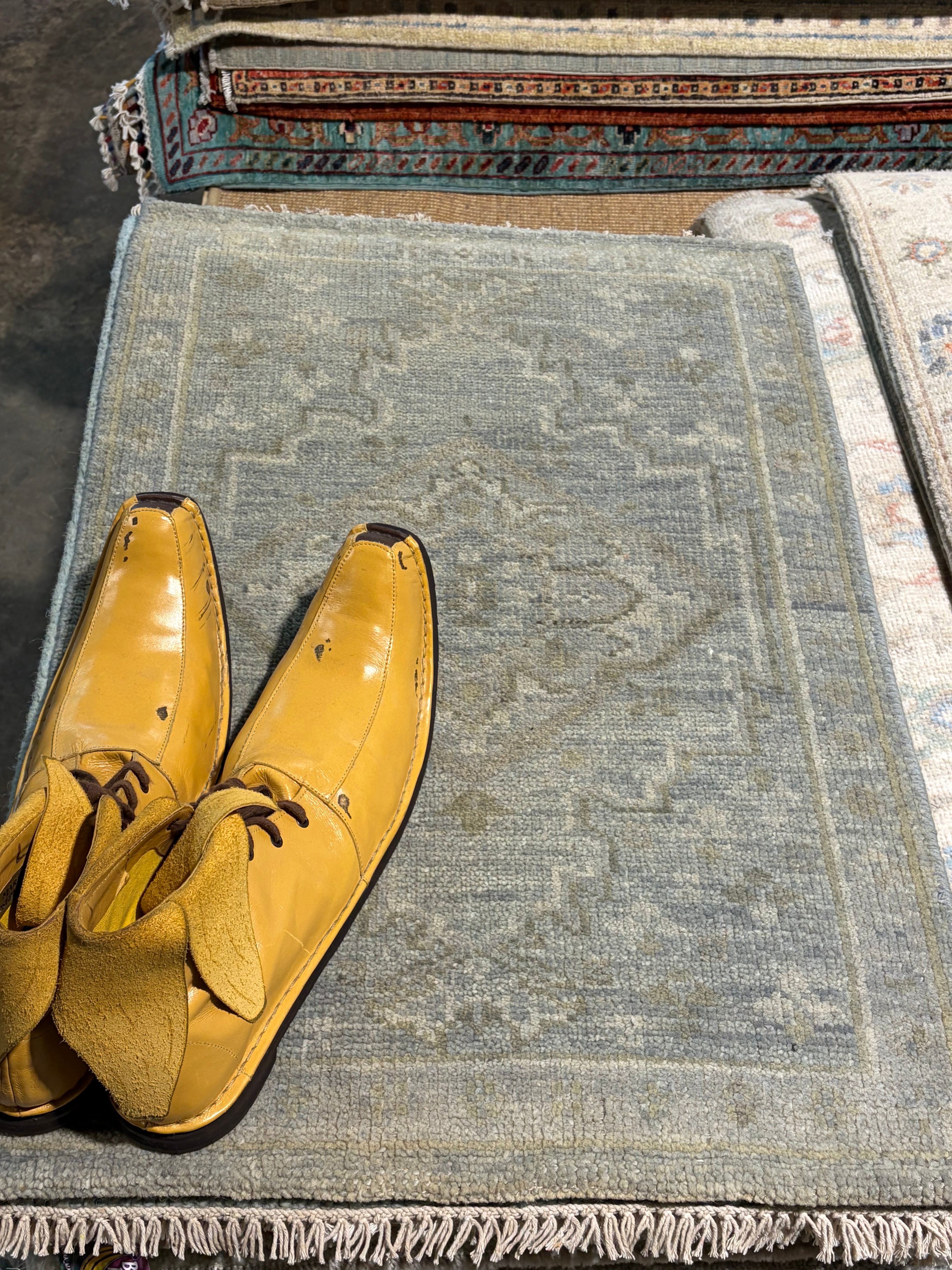 Monica Yelp 2x3 Hand-Knotted Oushak Rug