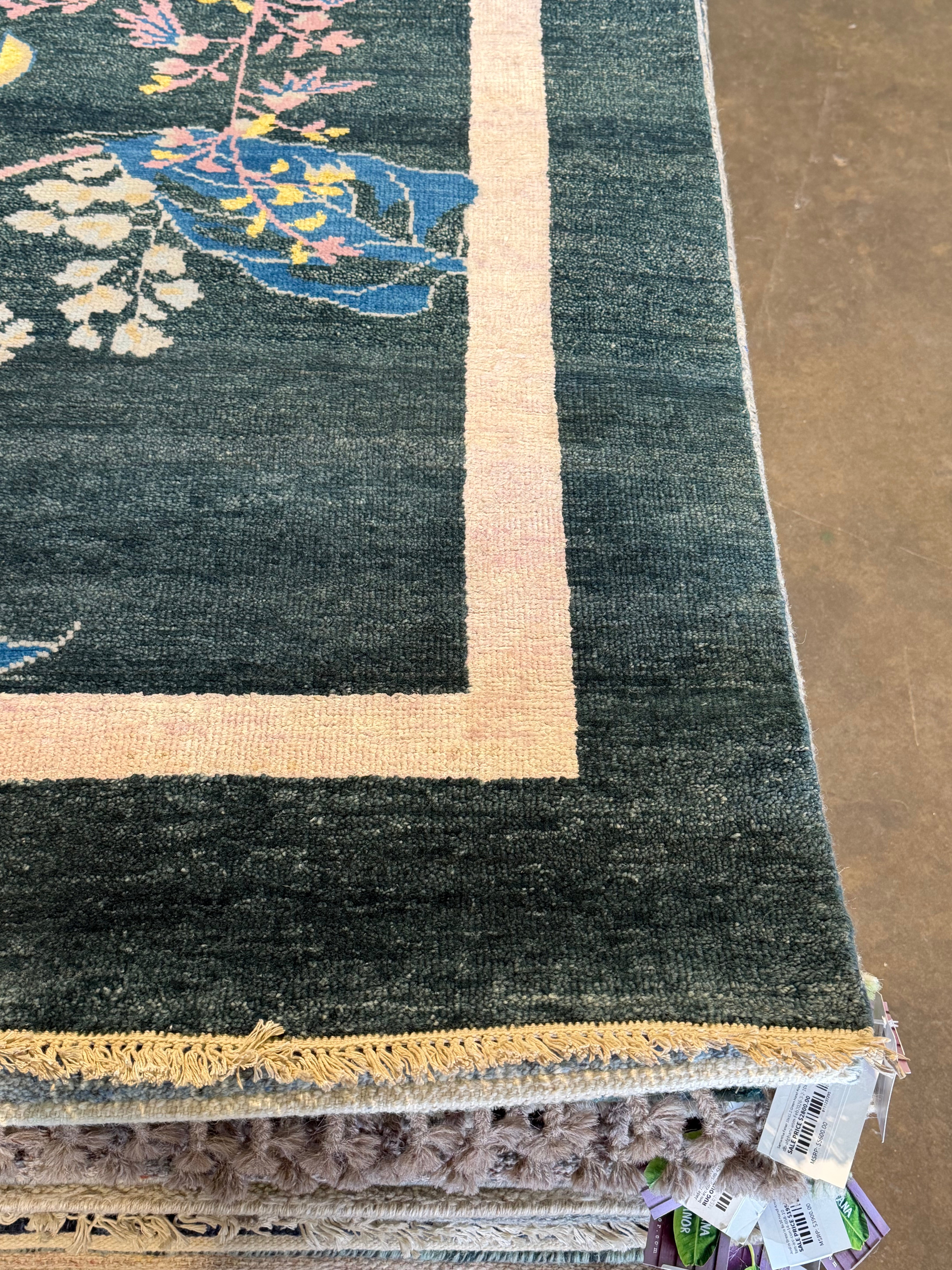 Chave 8x9.9 Blue Hand-Knotted Modern Rug