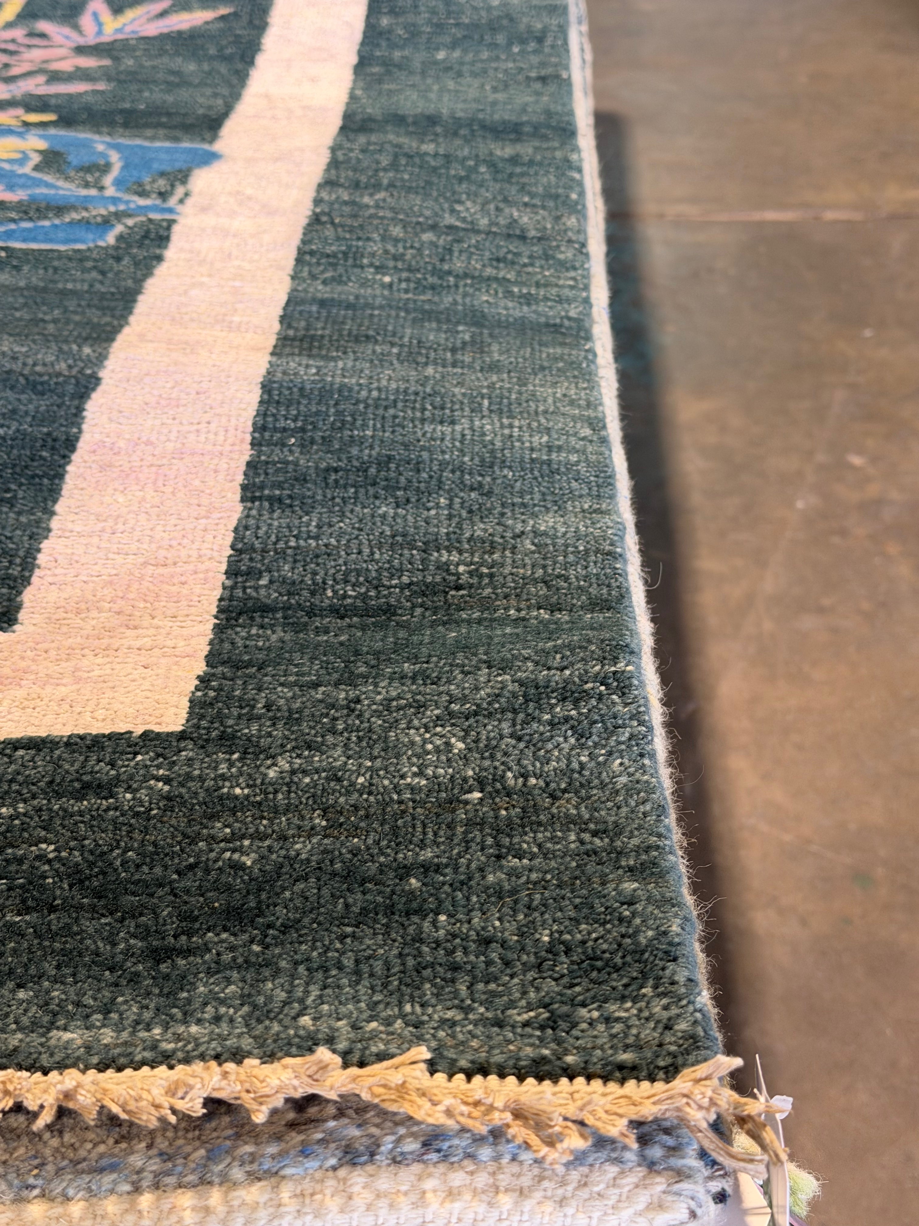 Chave 8x9.9 Blue Hand-Knotted Modern Rug