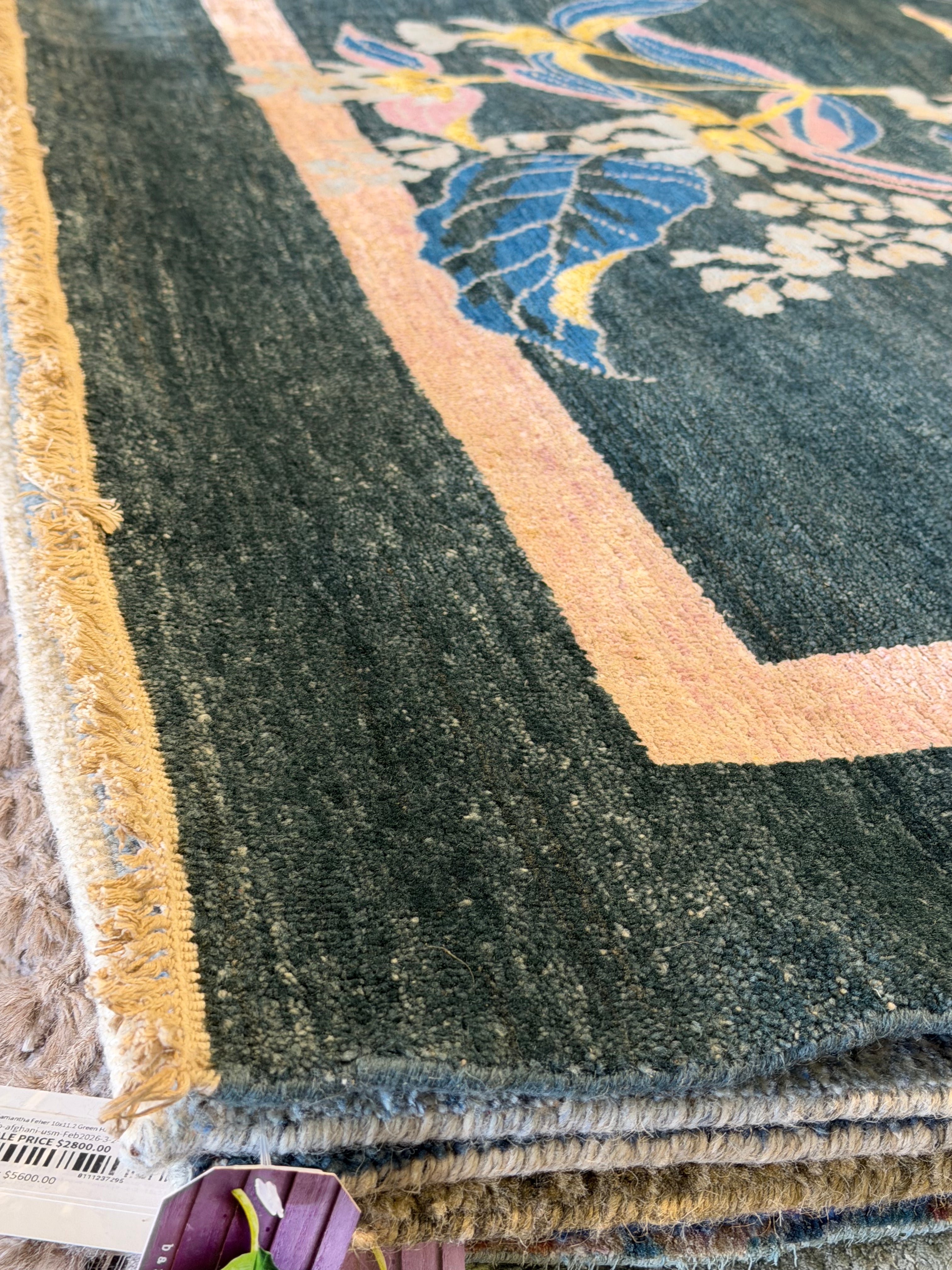 Chave 8x9.9 Blue Hand-Knotted Modern Rug