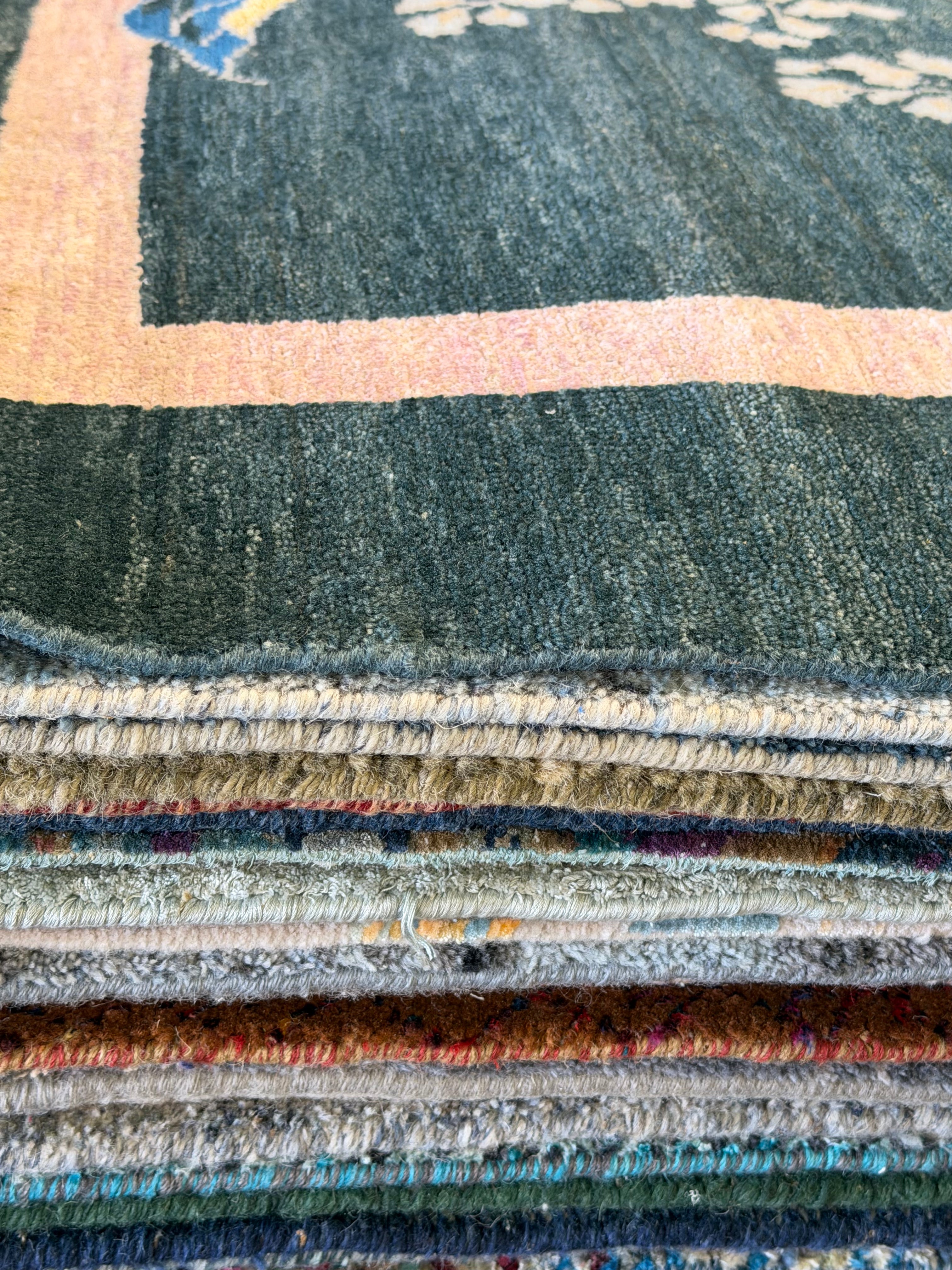 Chave 8x9.9 Blue Hand-Knotted Modern Rug