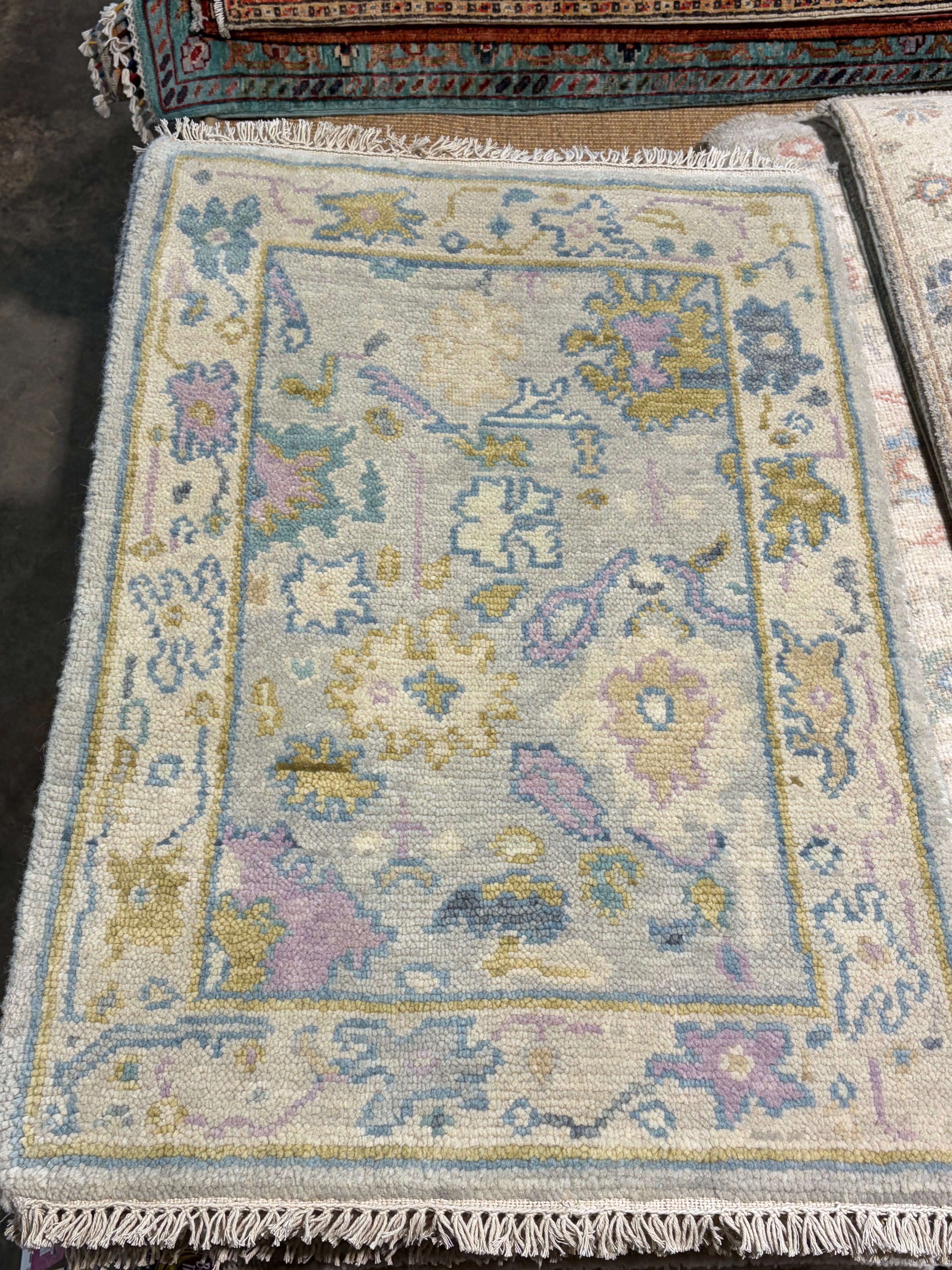 Yasmine Allen 2x3 Hand-Knotted Oushak Rug
