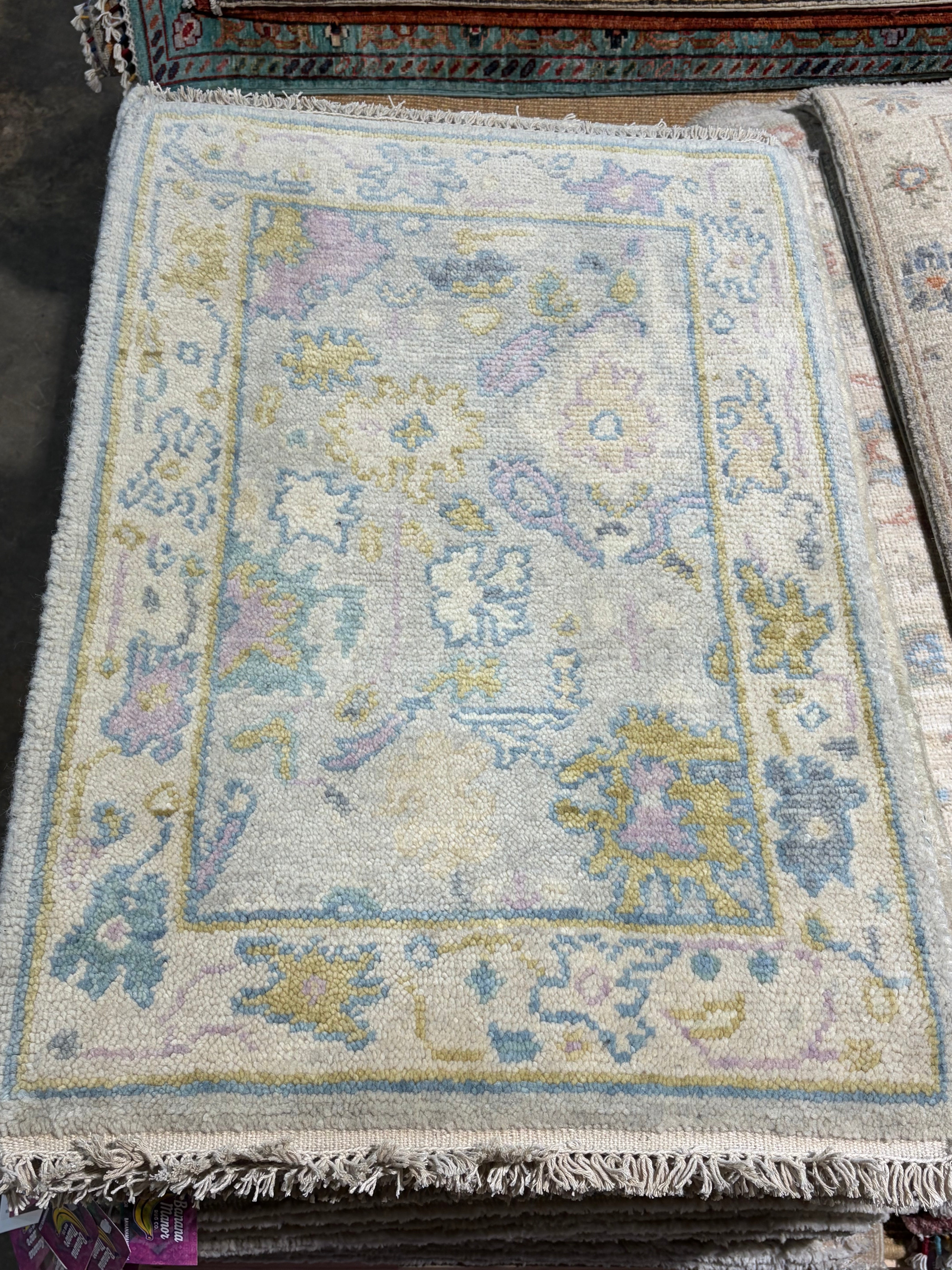 Erika Allen 2x3 Hand-Knotted Oushak Rug