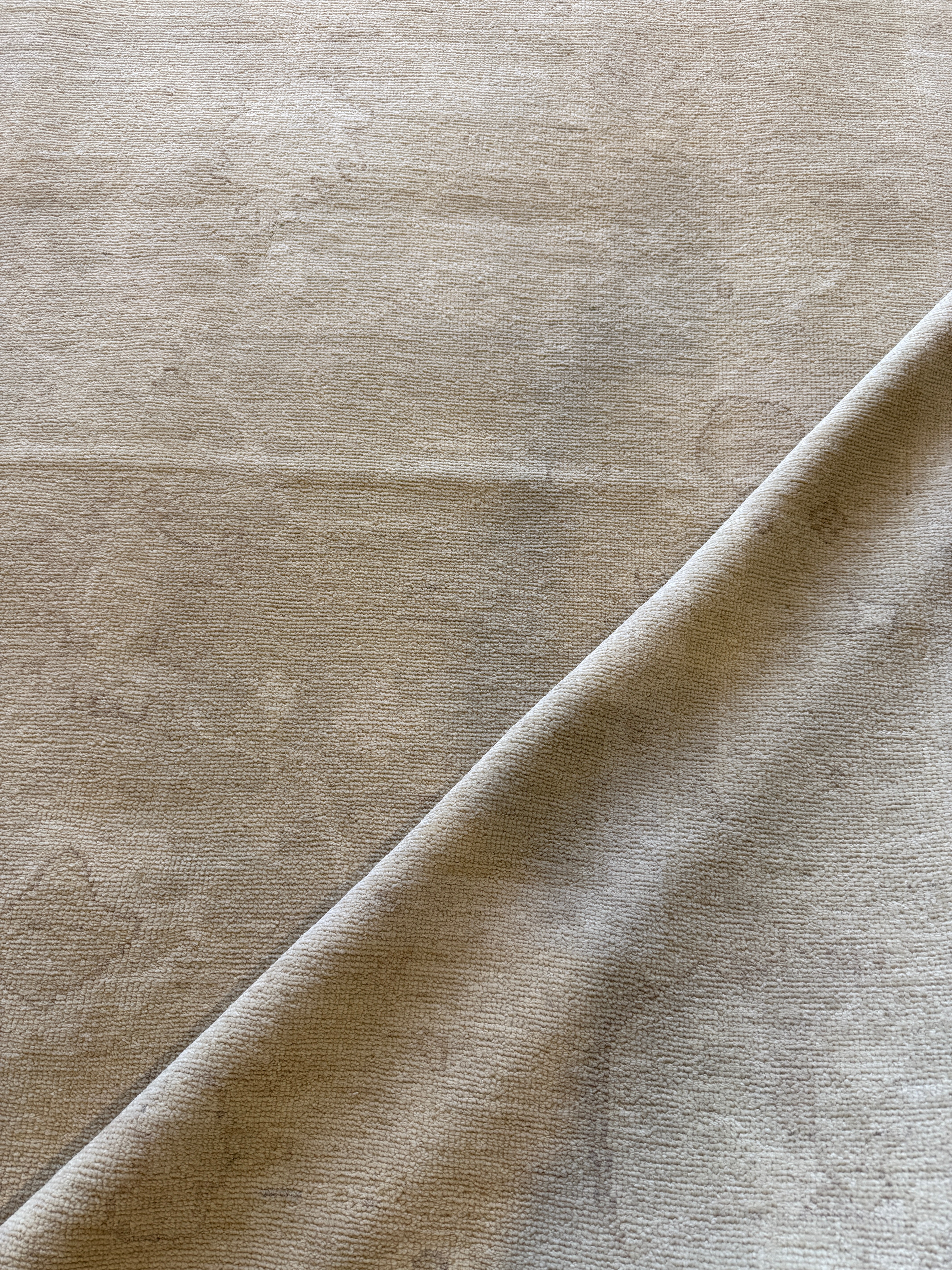 Eleanore Mae 7.10x9.8 Beige Hand-Knotted Oushak Rug