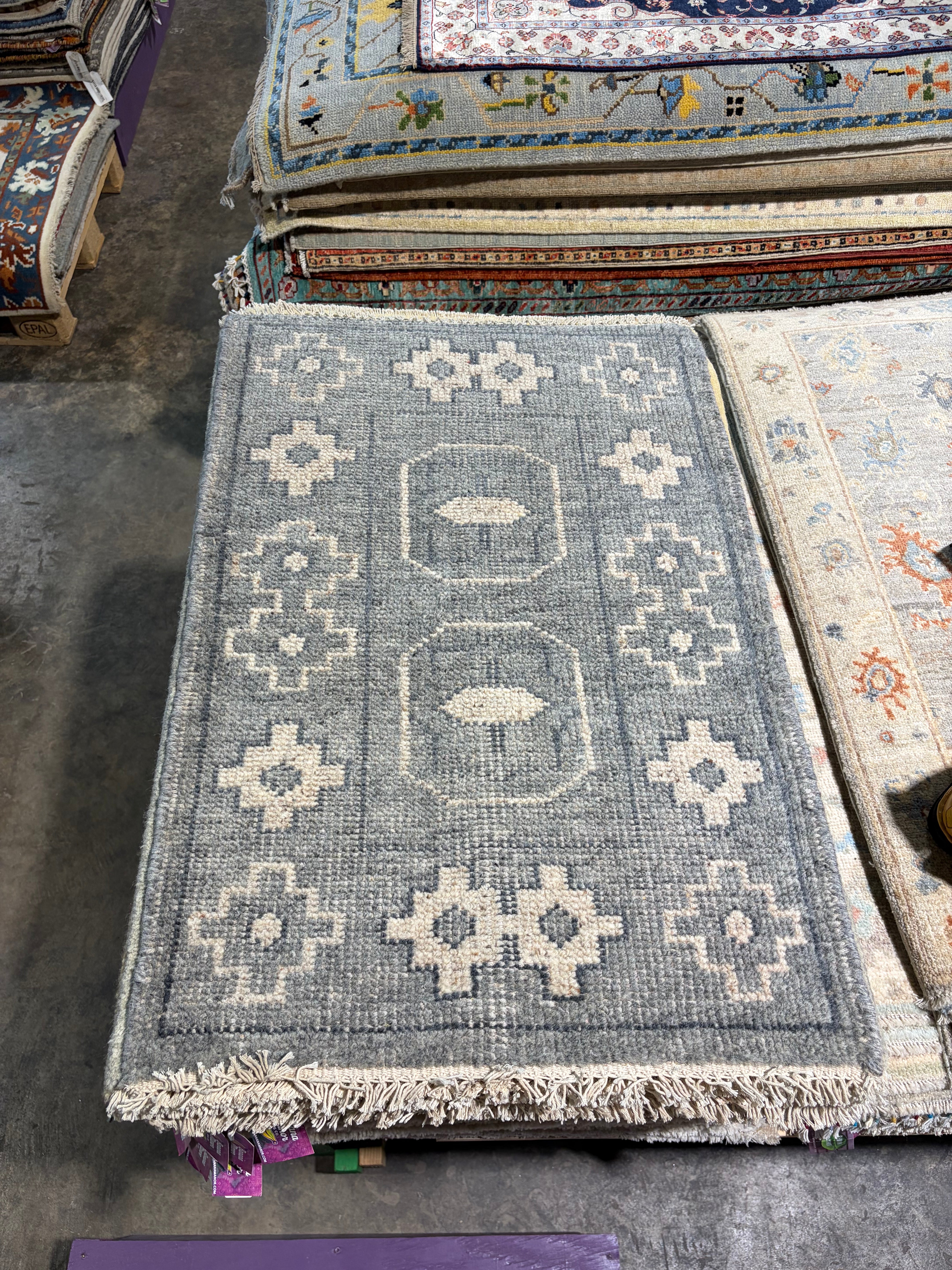 Carla Allen 2x3 Hand-Knotted Oushak Rug