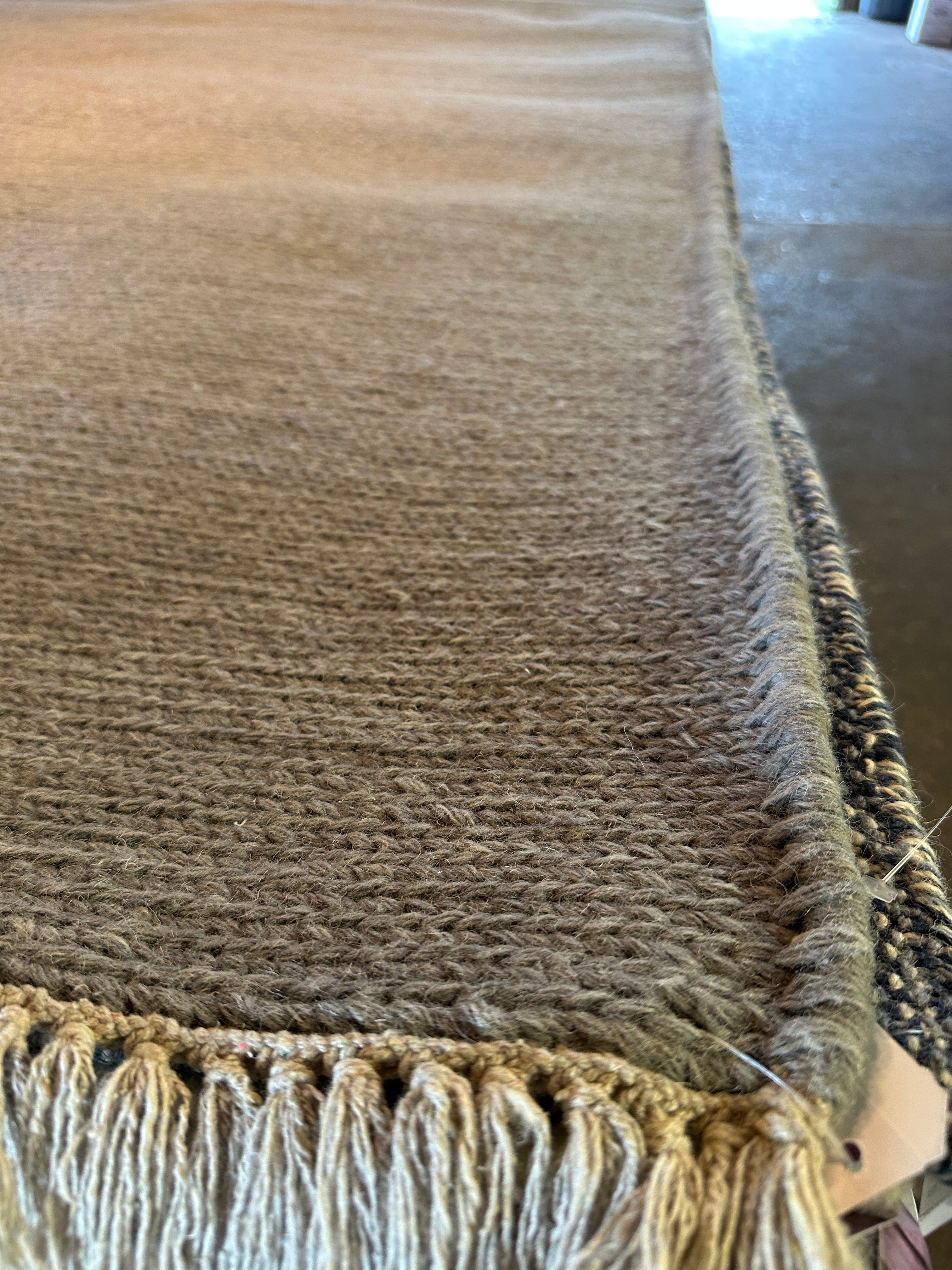 Toto 8x9.9 Handwoven Gray Durrie Rug