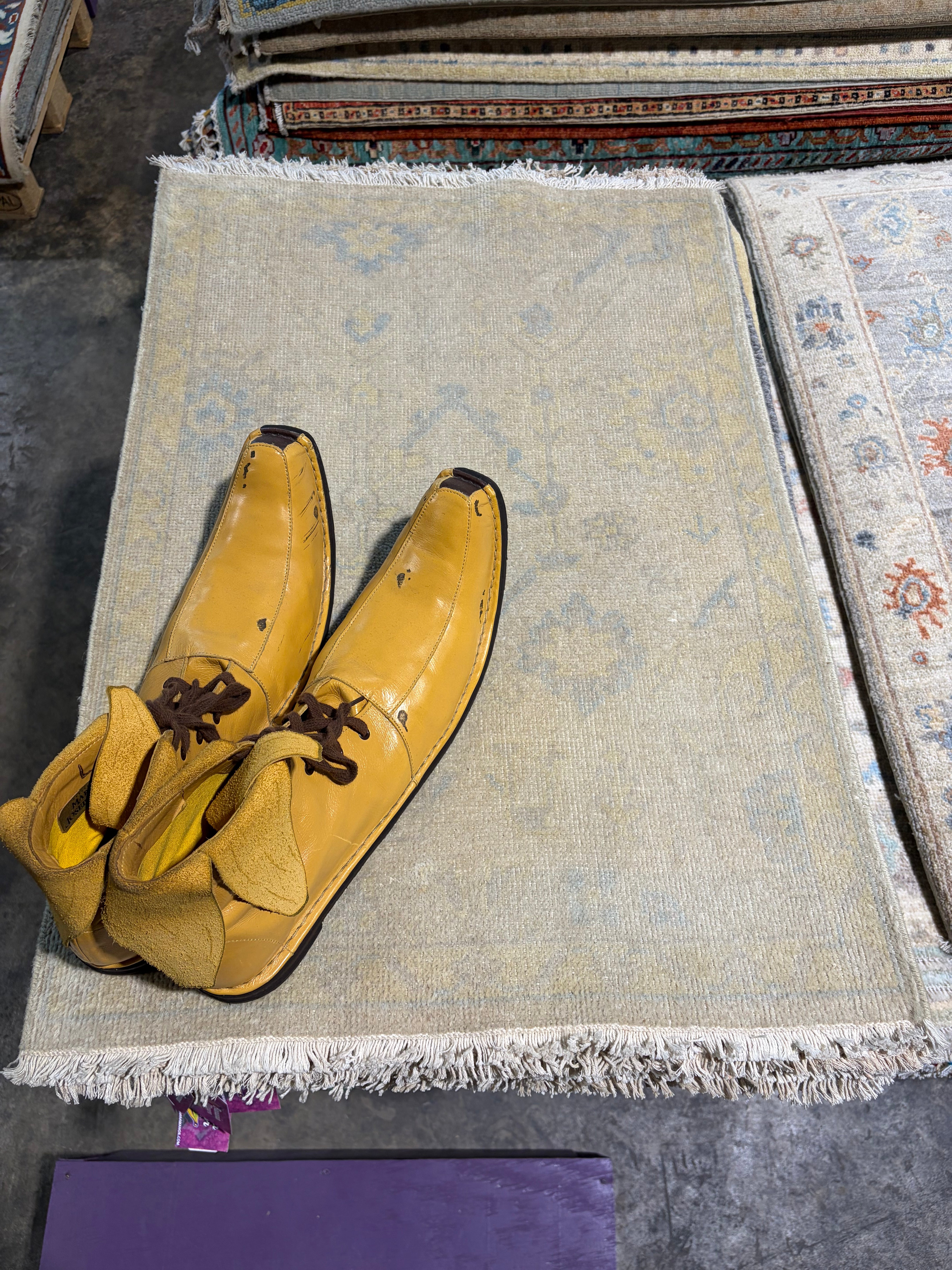 Bernadette Allen 2x3 Hand-Knotted Oushak Rug