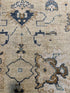 Clara Cleymans 9x12 Light Gold and Beige Hand-Knotted Oushak Rug
