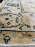 Clara Cleymans 9x12 Light Gold and Beige Hand-Knotted Oushak Rug