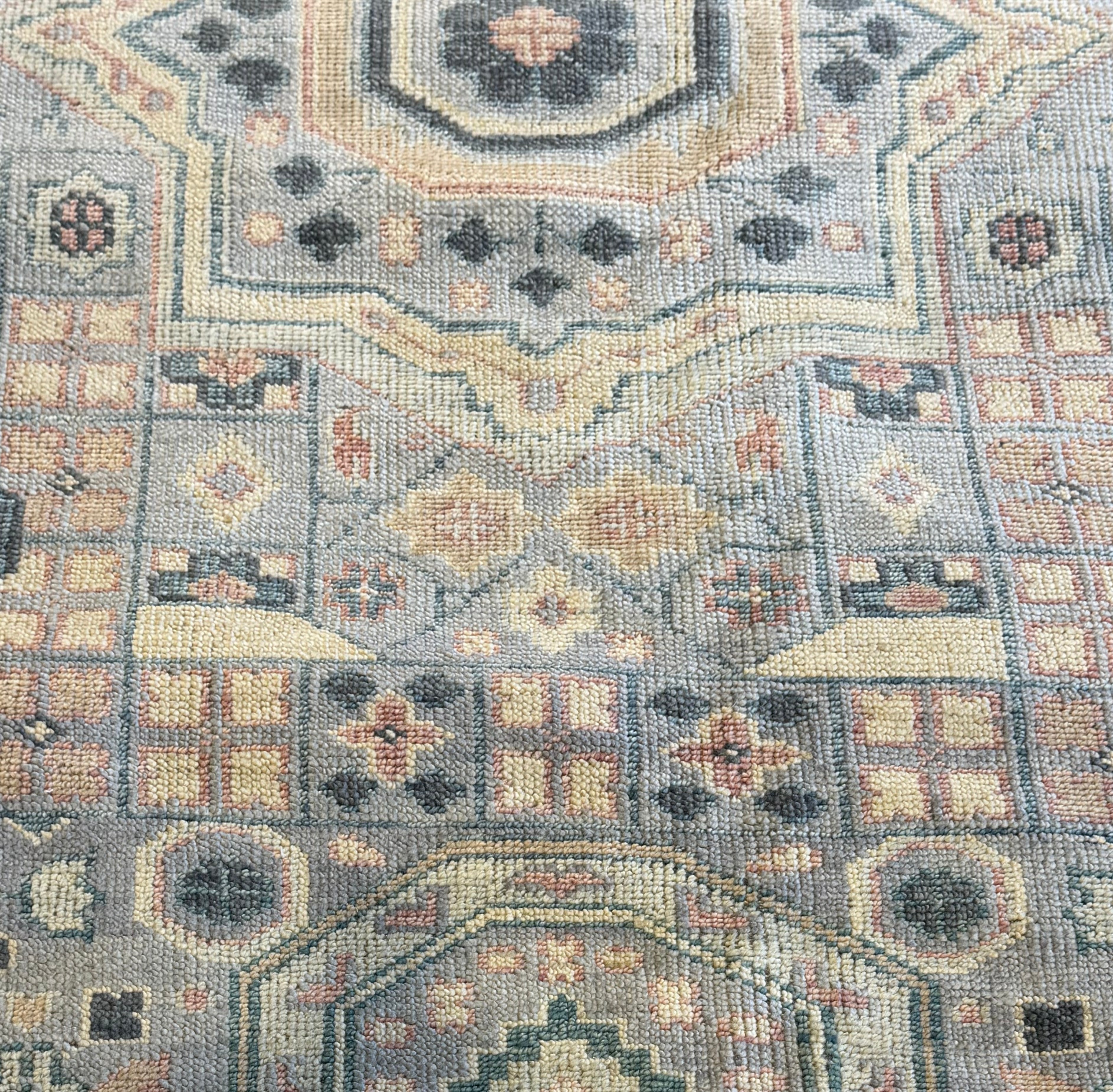 Brigid Berlin 9x12.3 Grey Hand-Knotted Oushak Rug