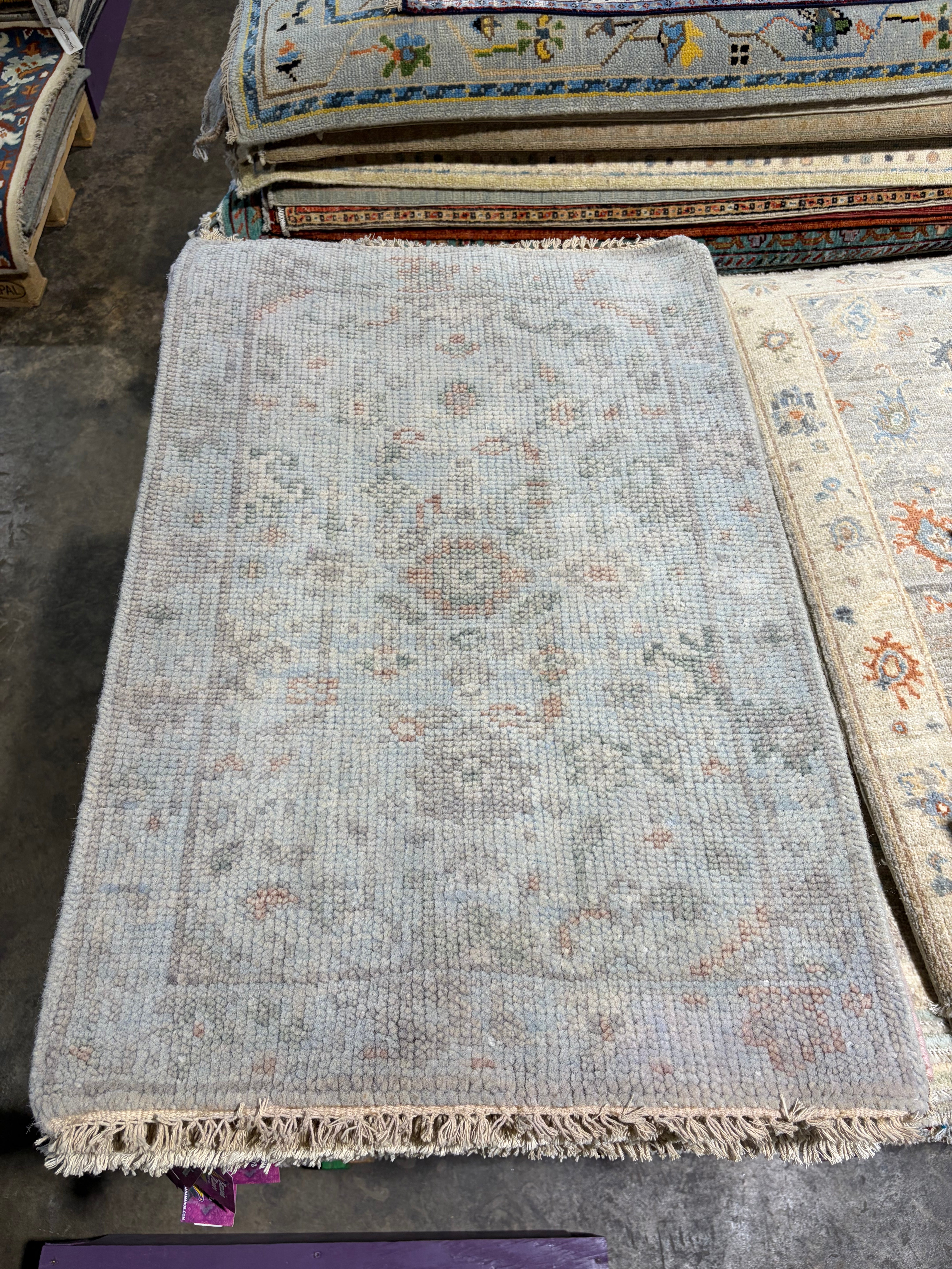 Betsy Allen 2x3 Hand-Knotted Oushak Rug