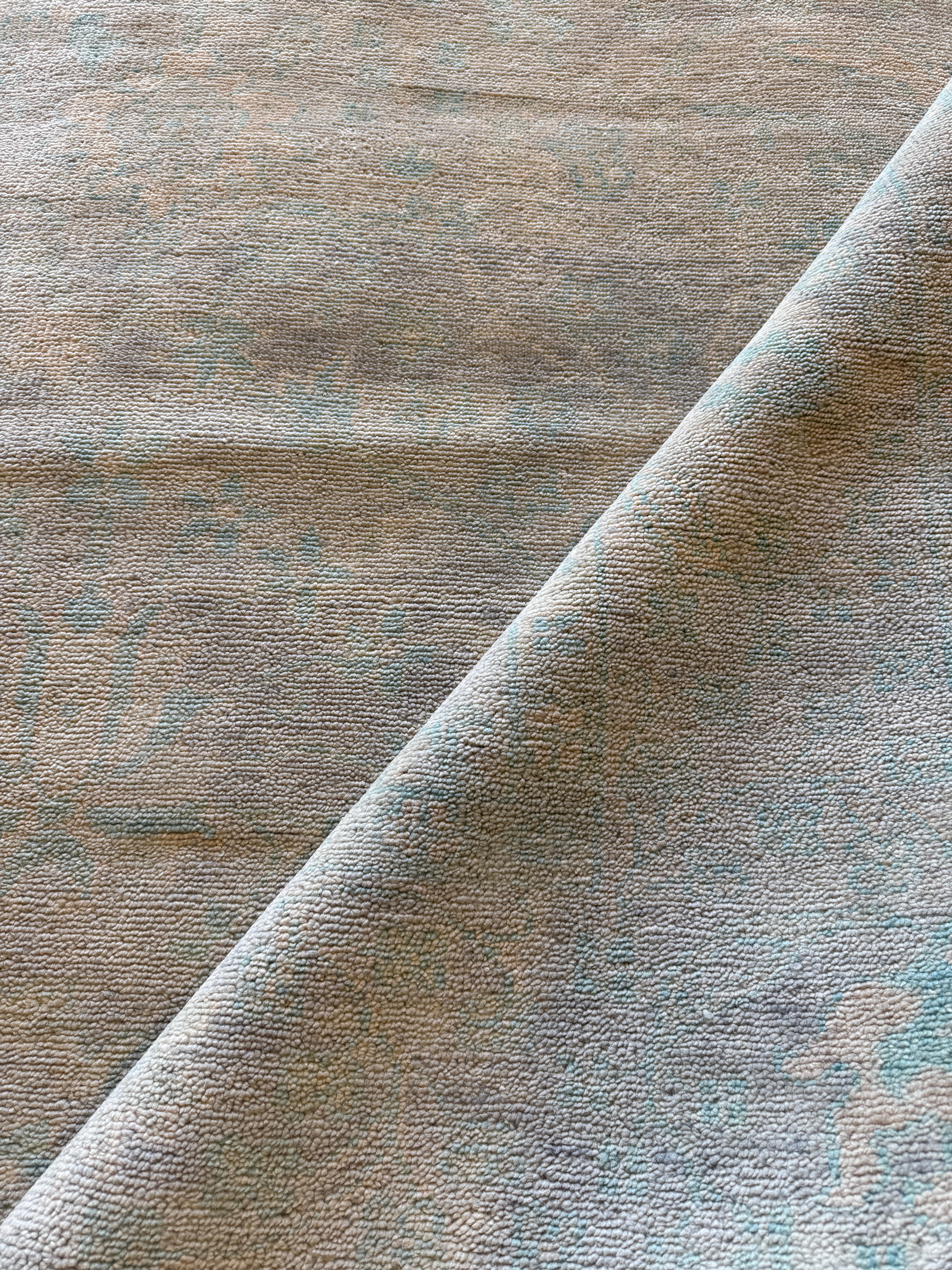 Christine Quinn 8x10 Hand-Knotted Oushak Grey and Silver
