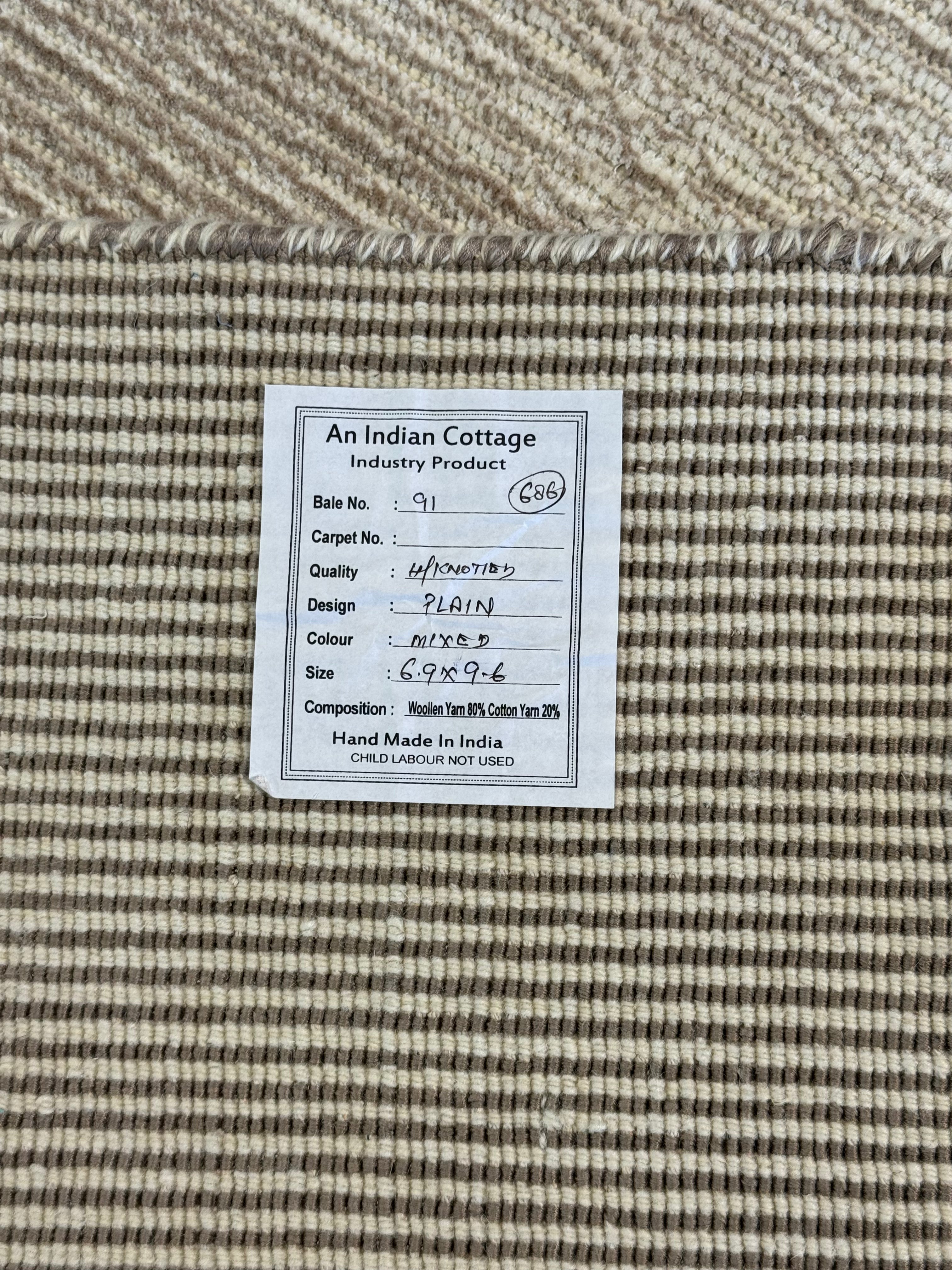Cody O'Neill 6.9x9.6 COLOR Hand-Knotted Modern Rug