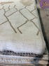 Carl Sandino Moreno 8.1x10.5 Cream Hand-Knotted Afghani Moroccan Style Rug