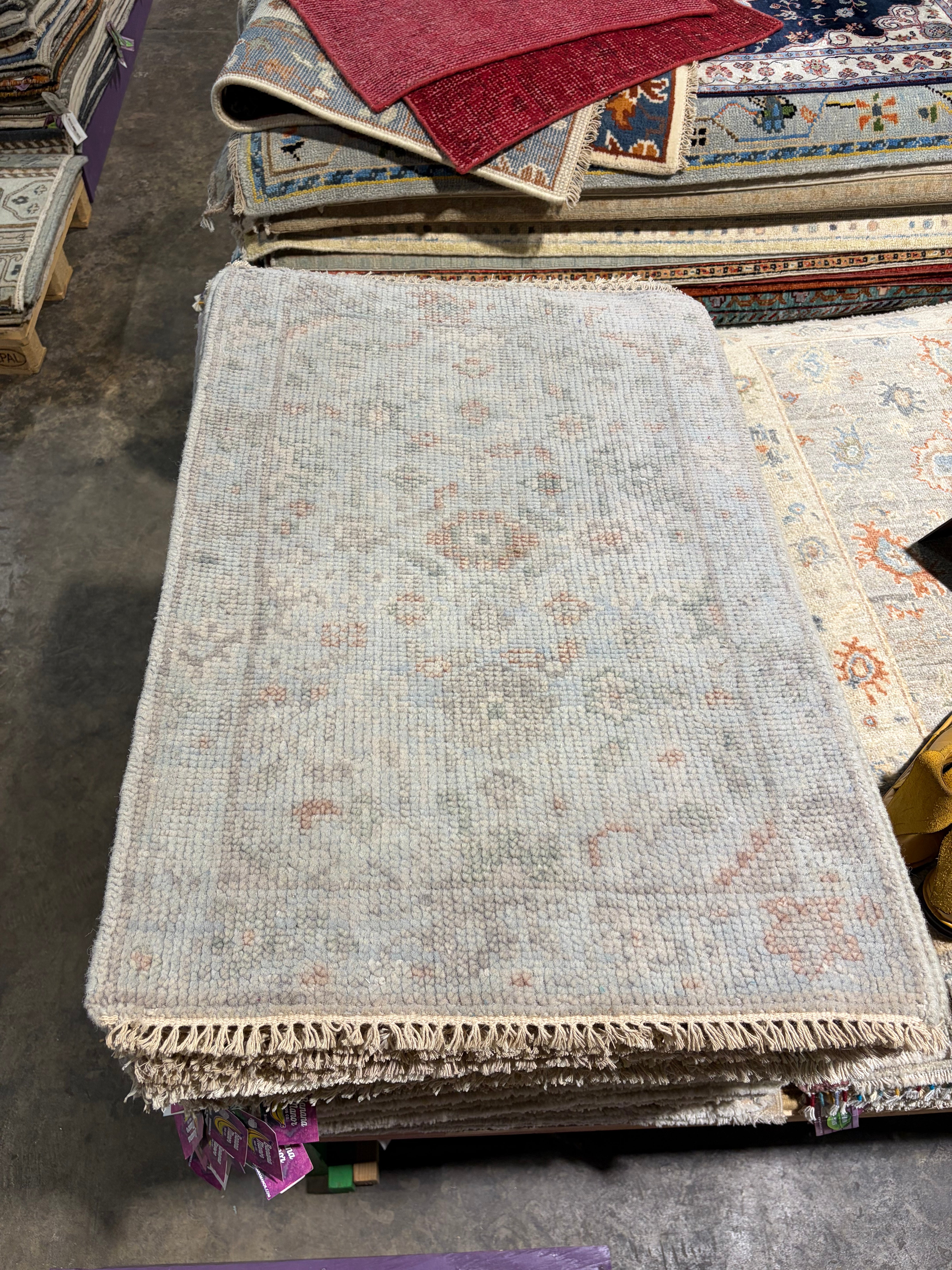 Rebbeca Allen 2x3 Hand-Knotted Oushak Rug