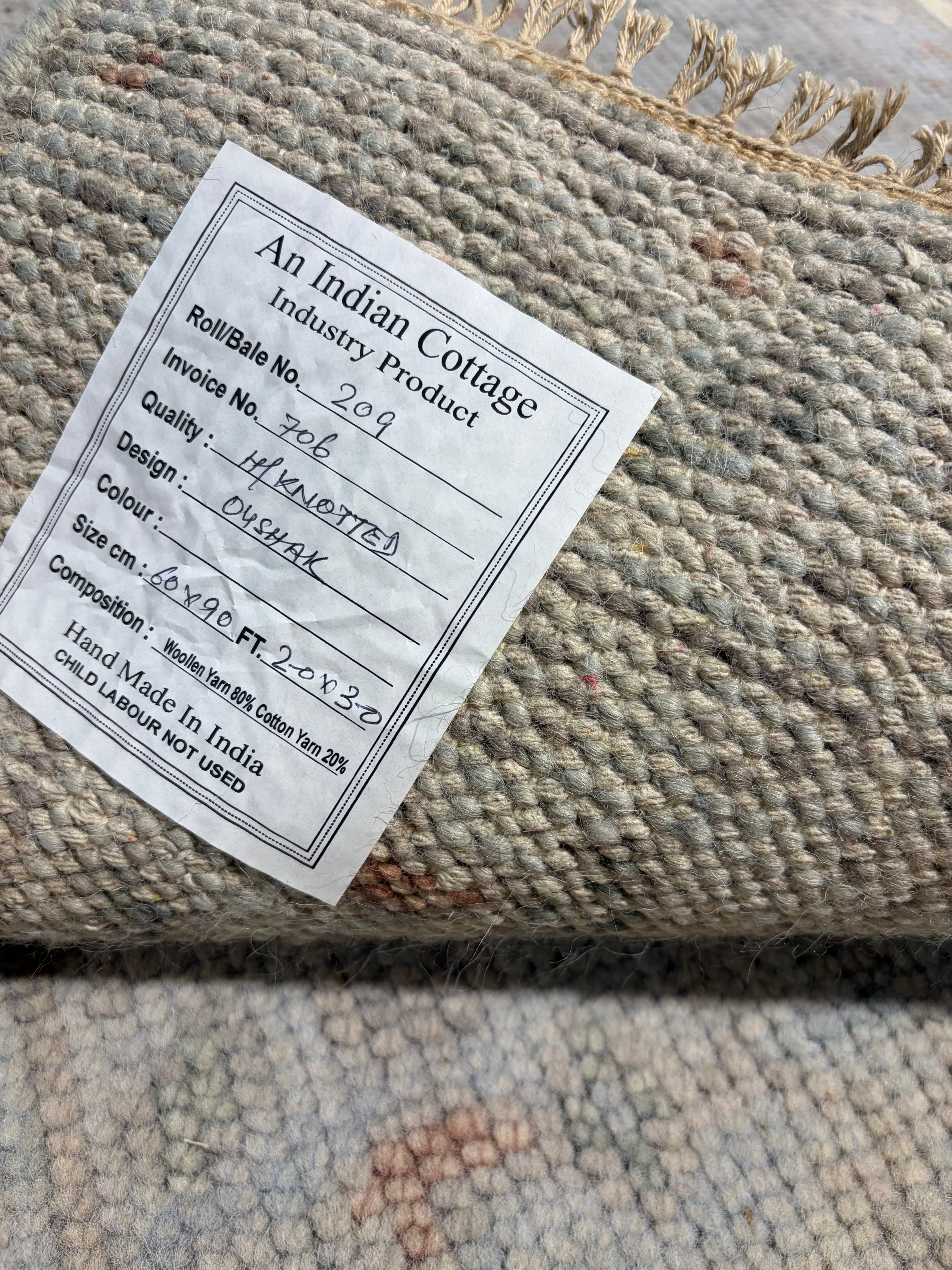 Rebbeca Allen 2x3 Hand-Knotted Oushak Rug