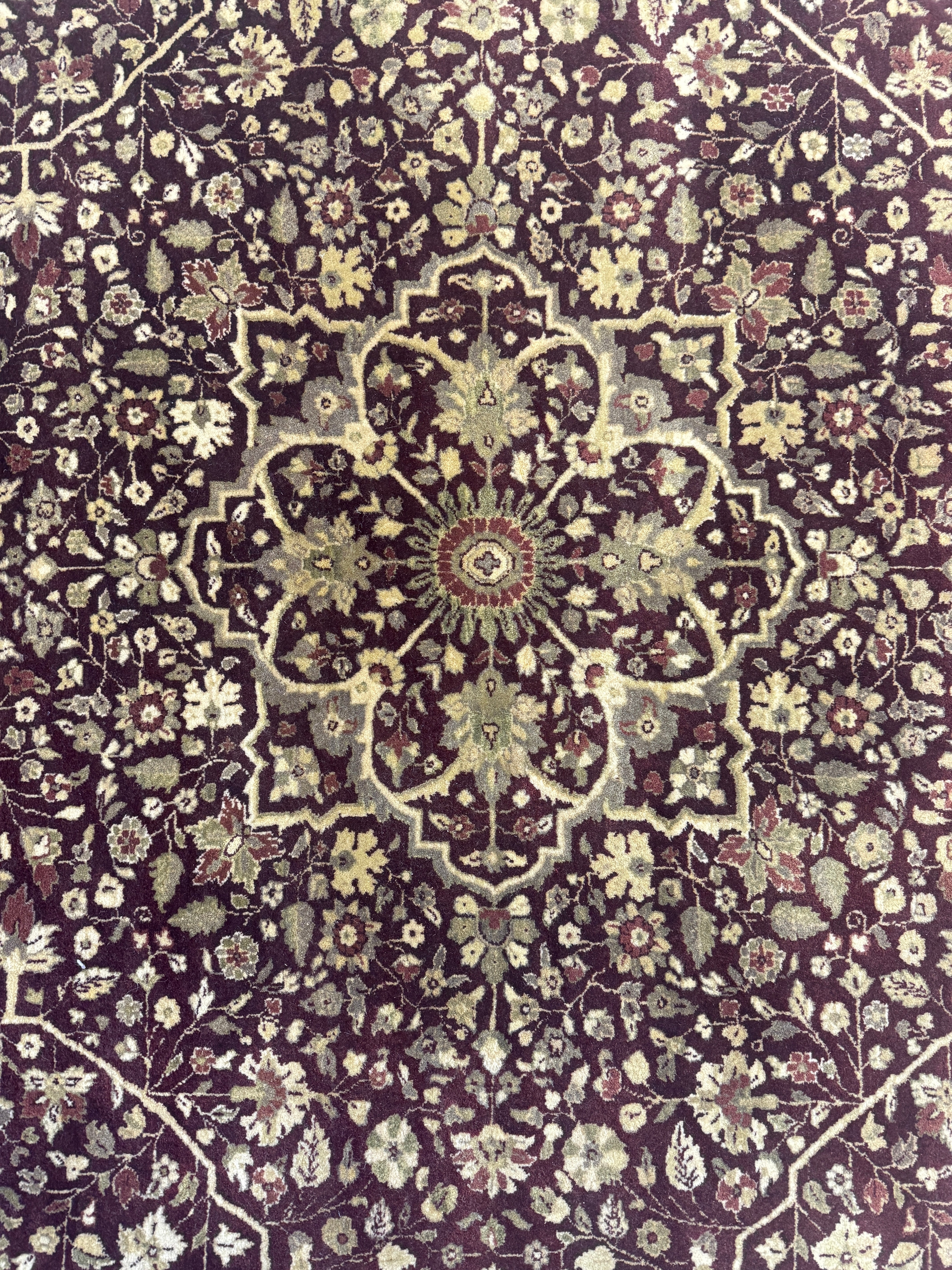 Jessica Batten 8x8 Burgundy Indian Oushak