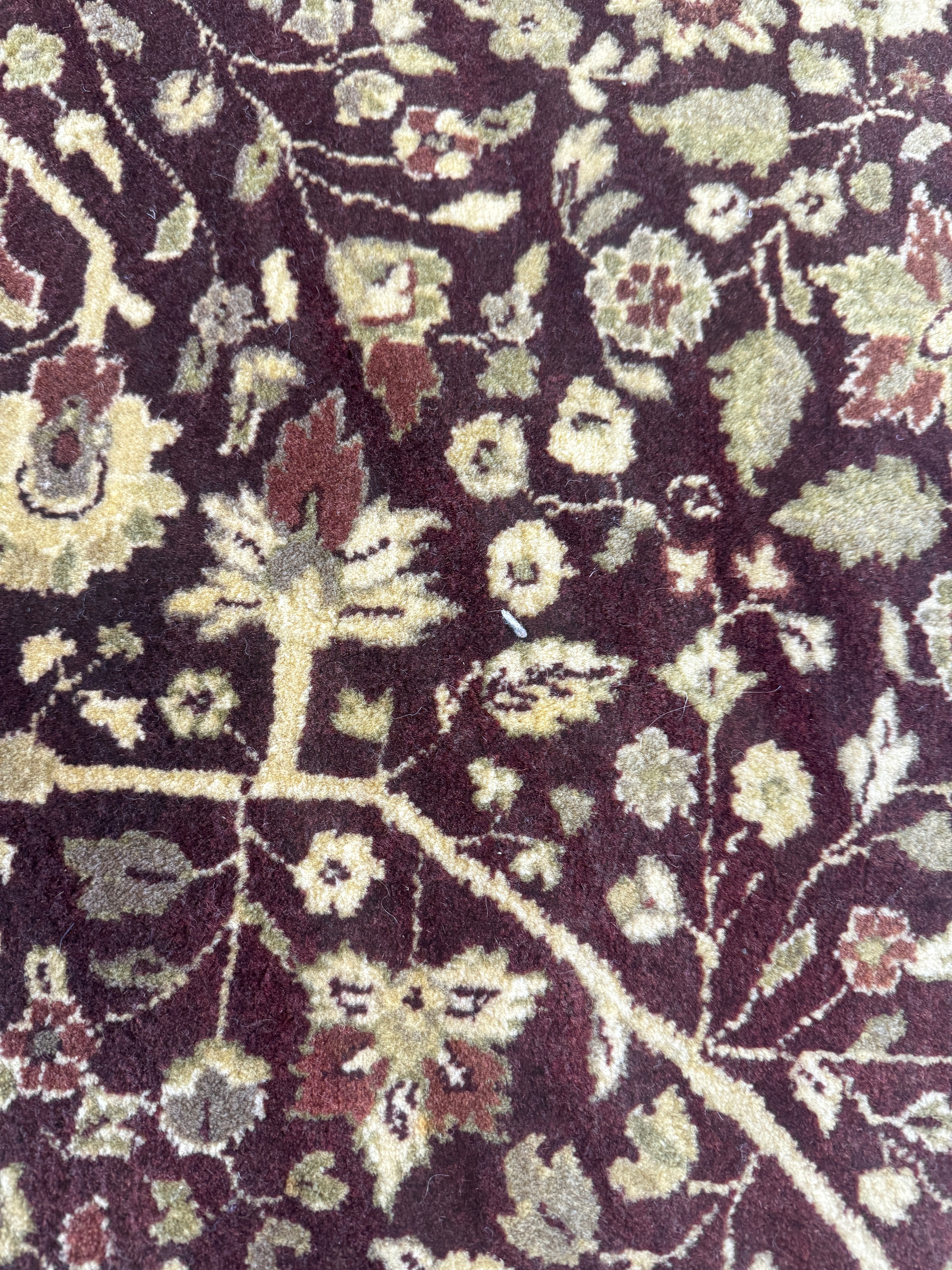 Jessica Batten 8x8 Burgundy Indian Oushak