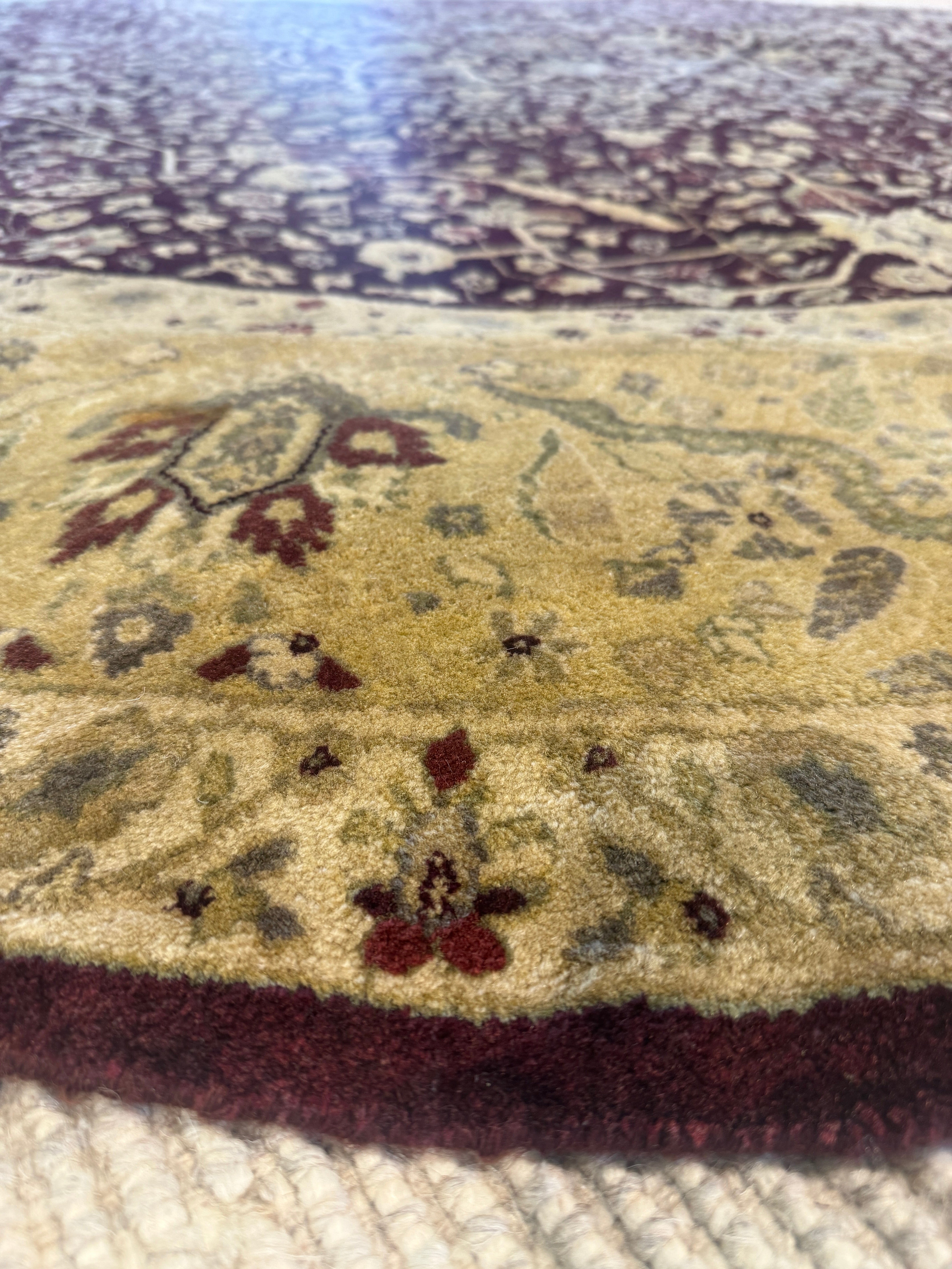 Jessica Batten 8x8 Burgundy Indian Oushak