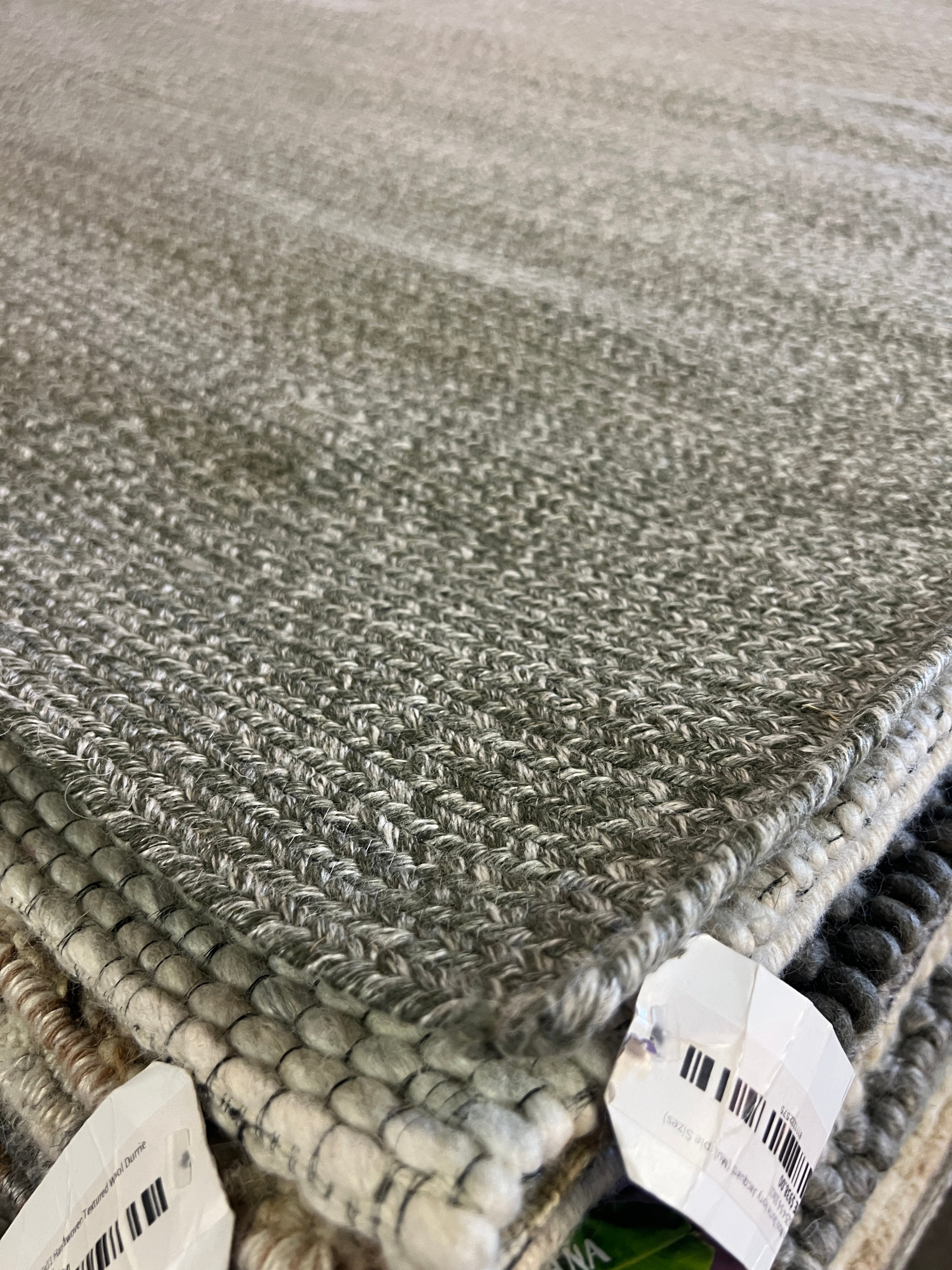 Zulu Handwoven Grey Textured Durrie (Multiple Sizes)