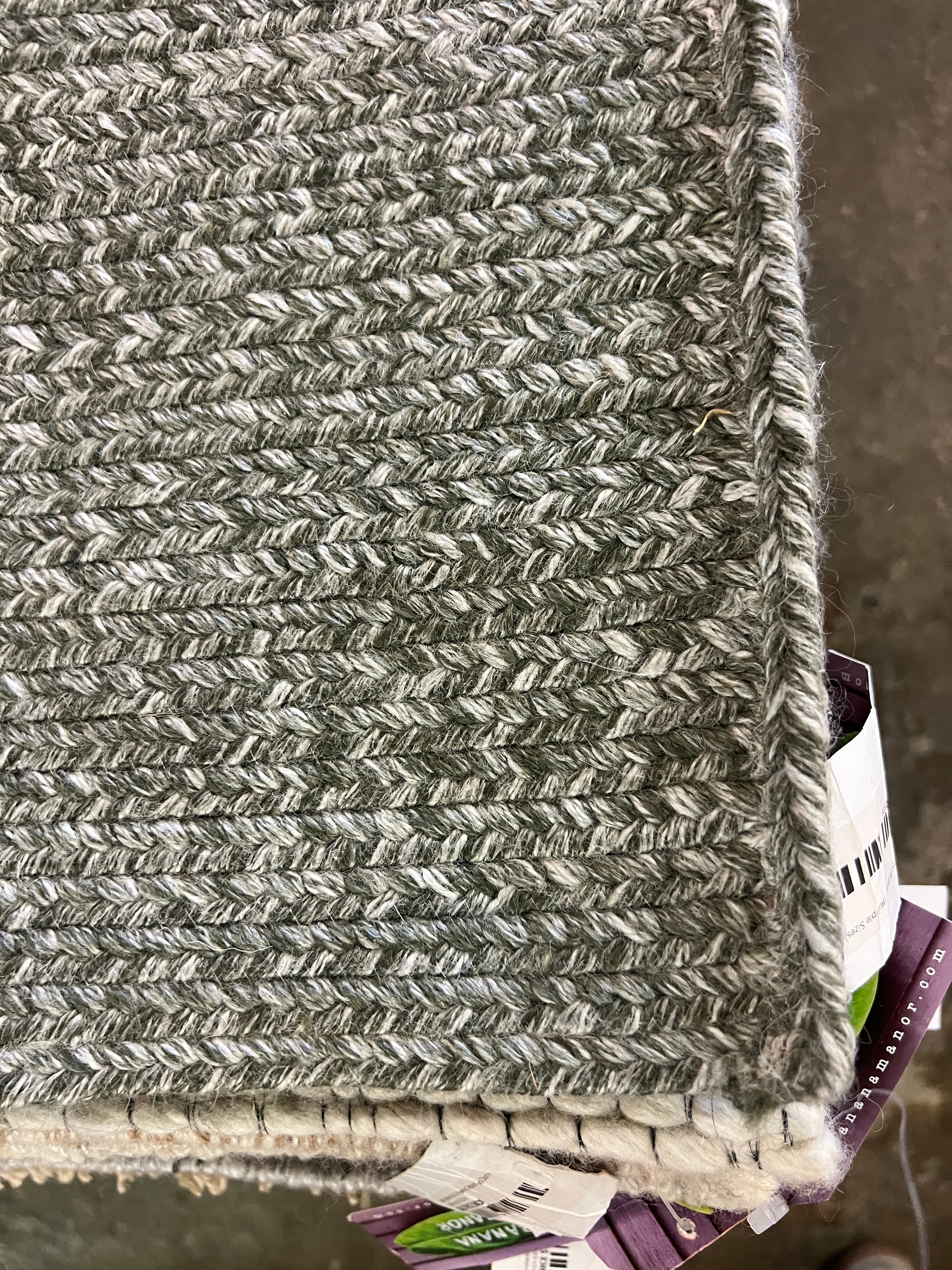 Zulu Handwoven Grey Textured Durrie (Multiple Sizes)