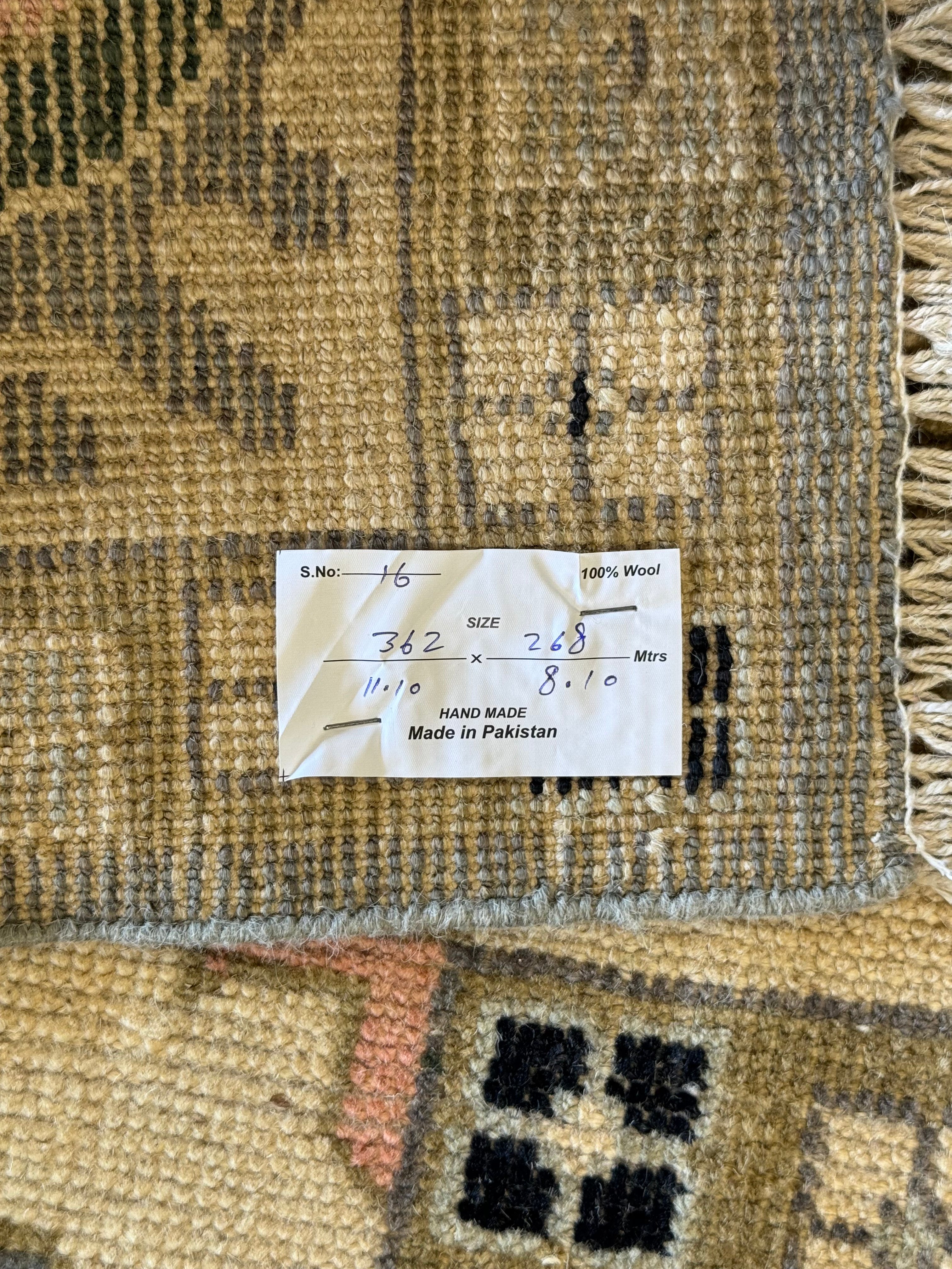 Cierra Ortega 8.10x11.10 Grey Afghani Oushak