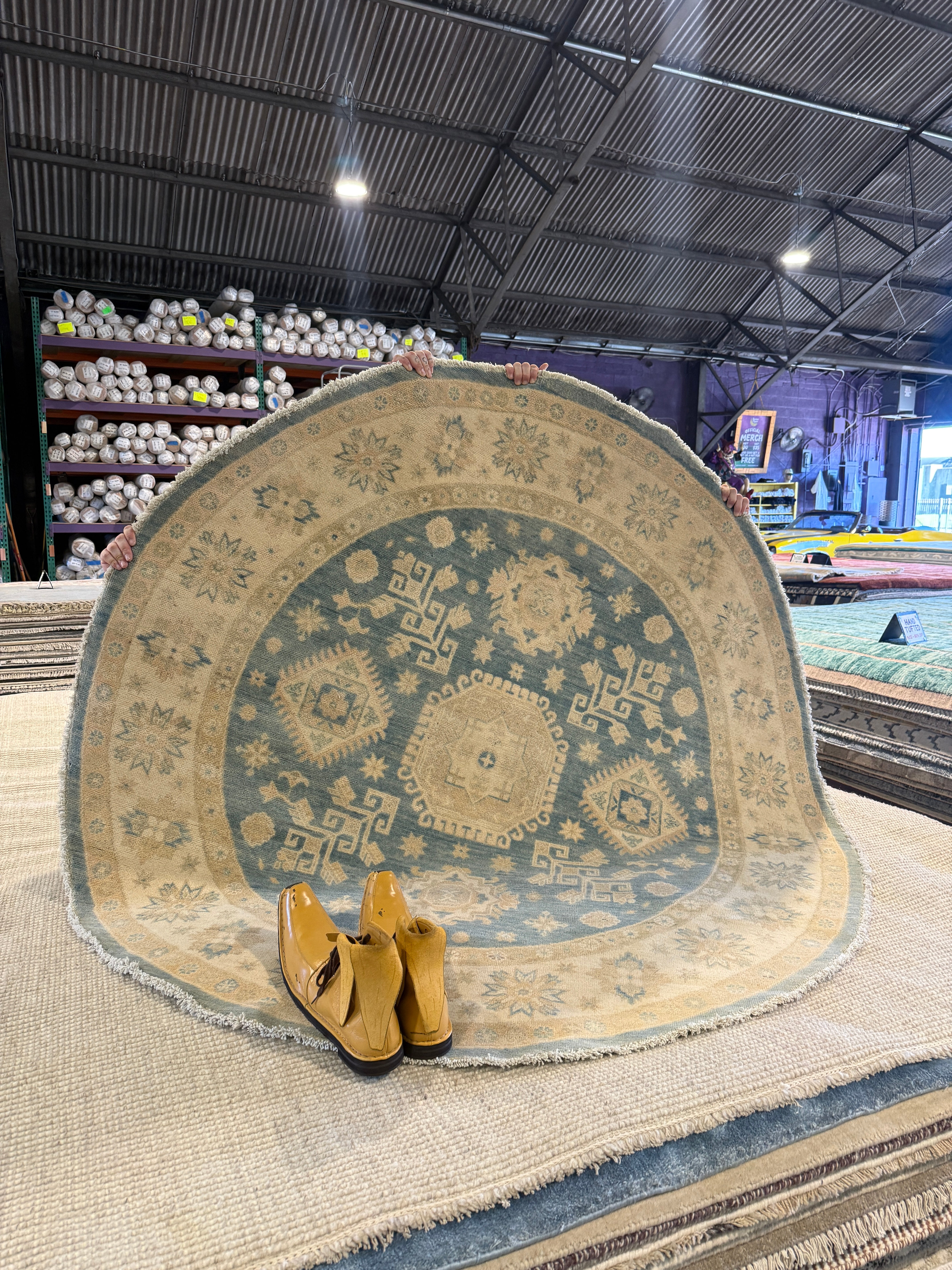 Alexa Alfia 6x6.1 Light Blue Afghani Oushak