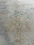 Samantha Brown 10.1x13.5 Beige and Blue Whitewashed Hand-Knotted Oushak