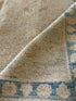 Samantha Brown 10.1x13.5 Beige and Blue Whitewashed Hand-Knotted Oushak
