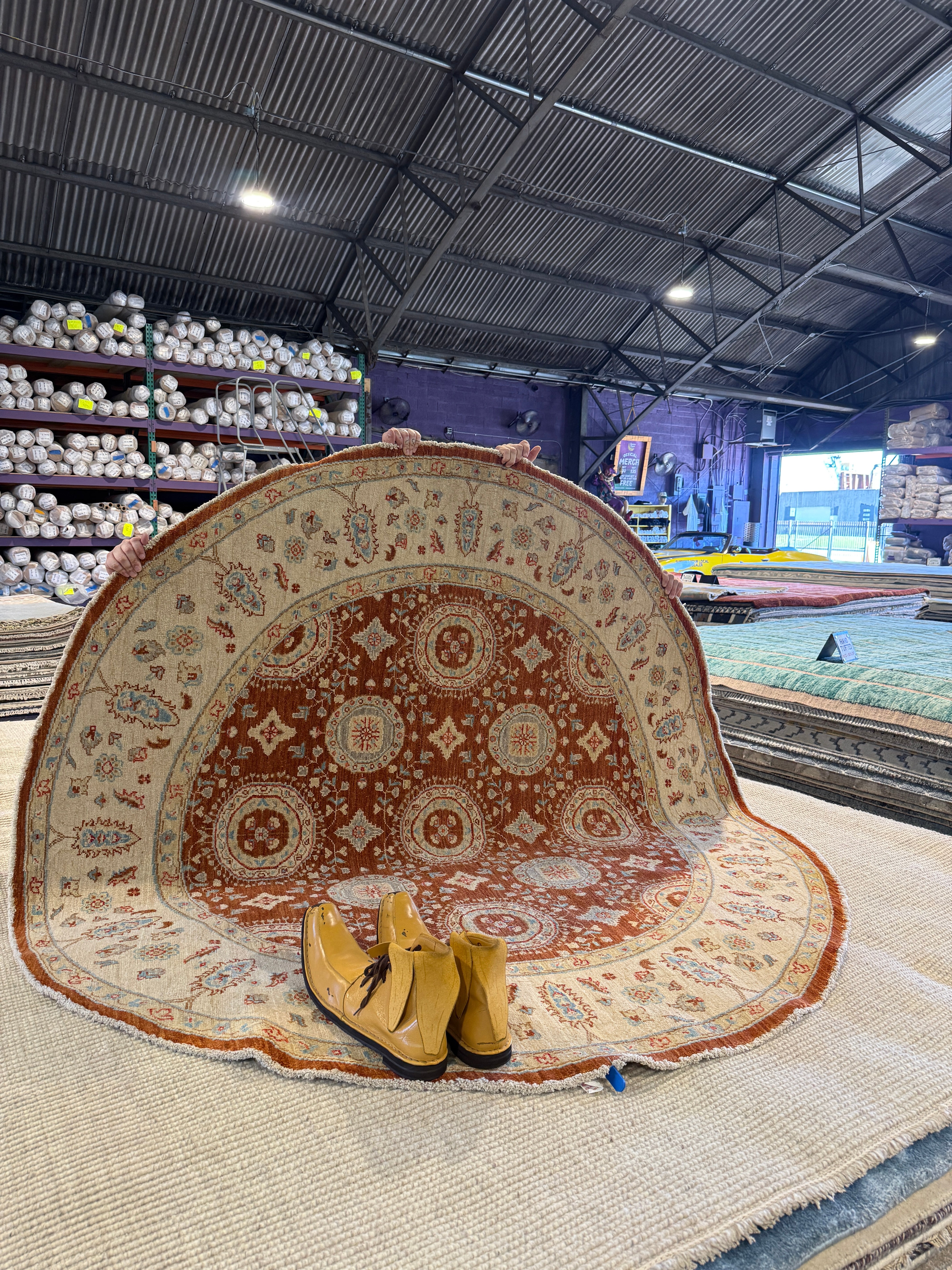 Lauren Speed 6x6 Rust Afghani Oushak