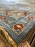 Mimi McMakin Blue Hand-Knotted Oushak Rug 9x12