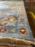 Mimi McMakin Blue Hand-Knotted Oushak Rug 9x12