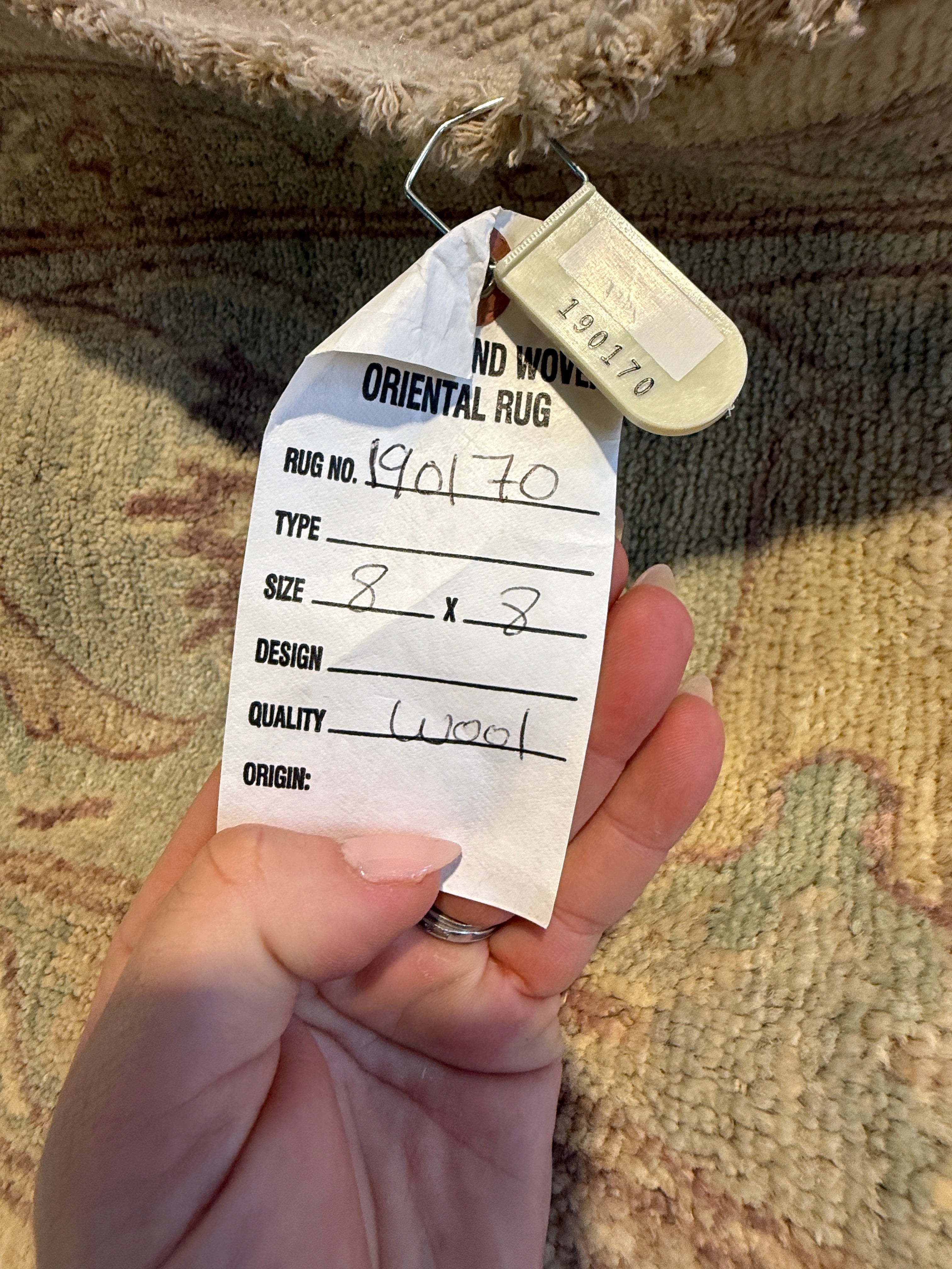 Kelly Chase 8x8 Cream Afghani Oushak