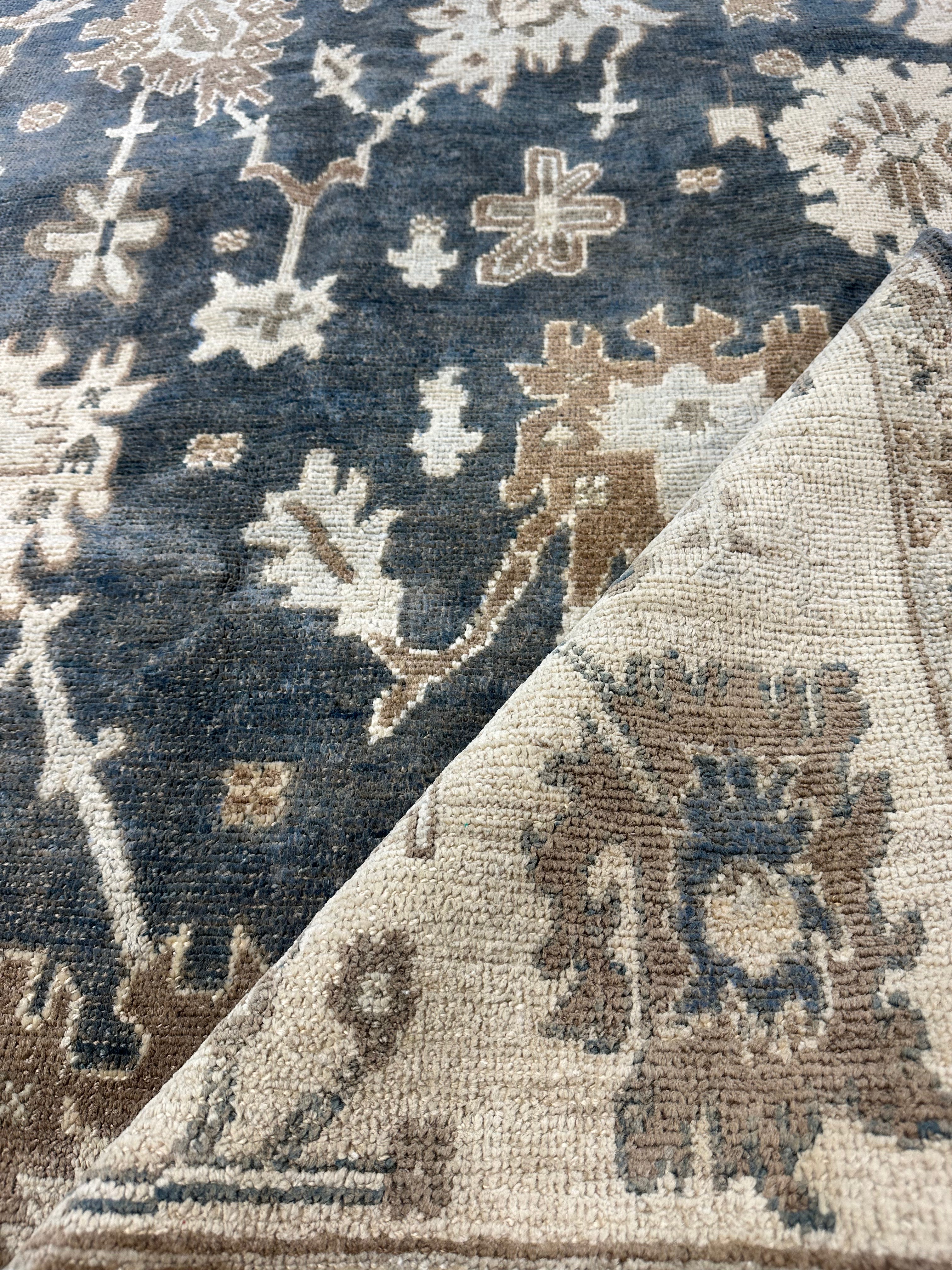 Tamara Fifield 2x3 Gray Whitewashed Hand-Knotted Oushak