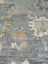Adrienne Erickson 4.9x6.10 Blue Whitewashed Hand-Knotted Oushak
