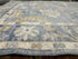Adrienne Erickson 4.9x6.10 Blue Whitewashed Hand-Knotted Oushak