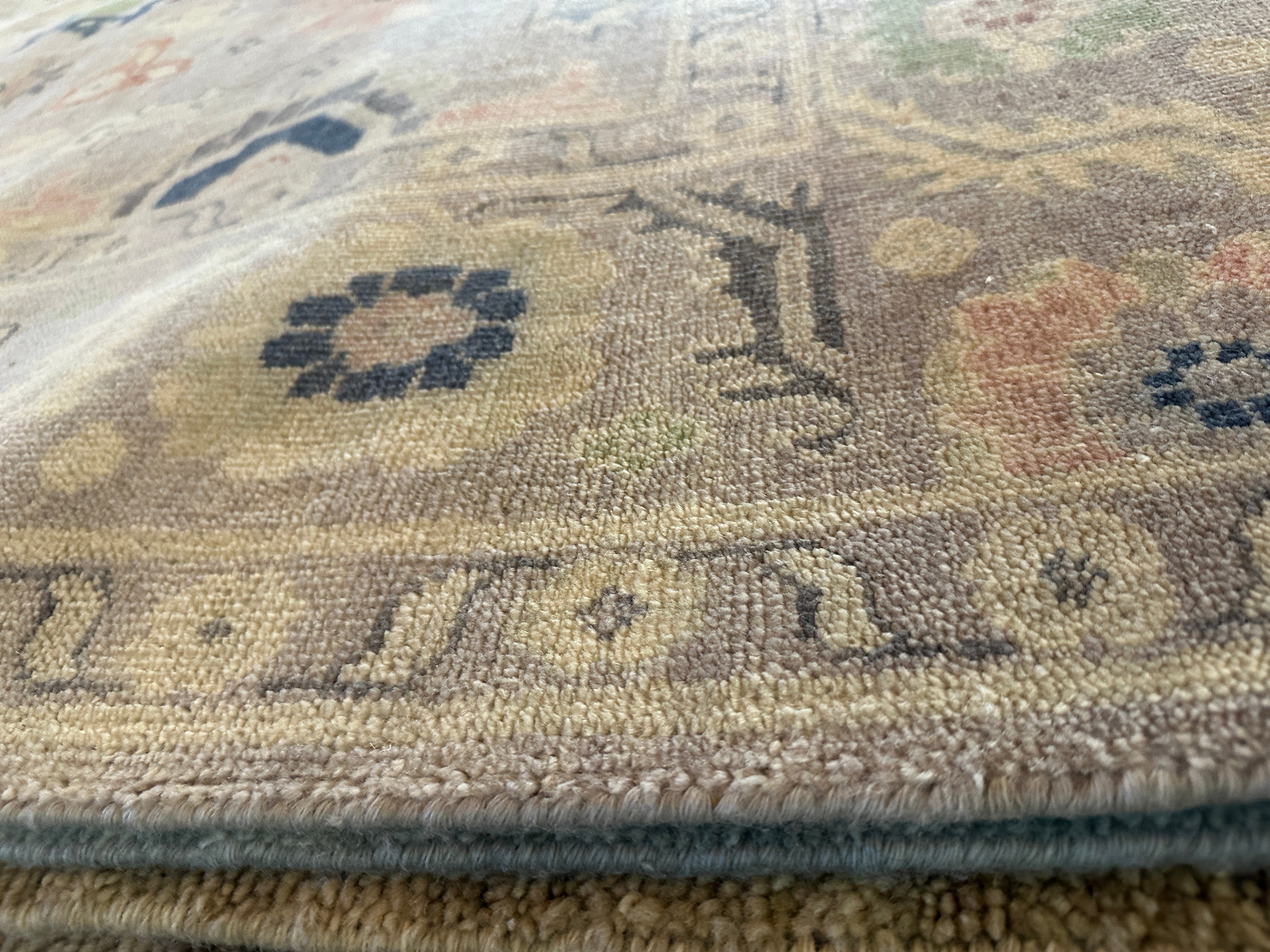 Jodi Balfour 7.6x9.6 Hand-Knotted Oushak Rug Tan