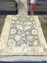 Mari 5.4x7.5 Blue Whitewashed Hand-Knotted Oushak