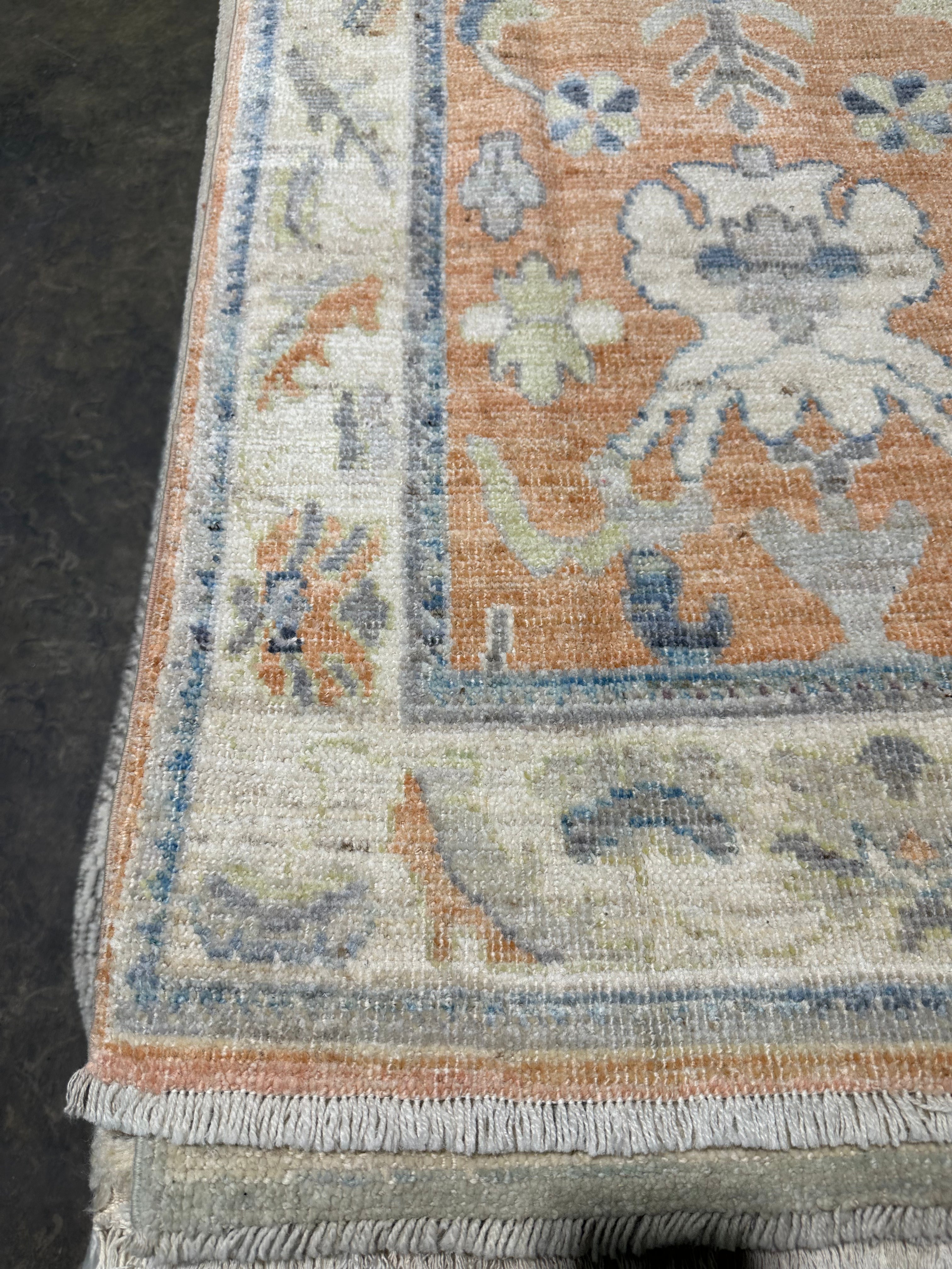 Bianca Barclay 2.6x14.2 Colorful Afghani Whitewashed Oushak Runner