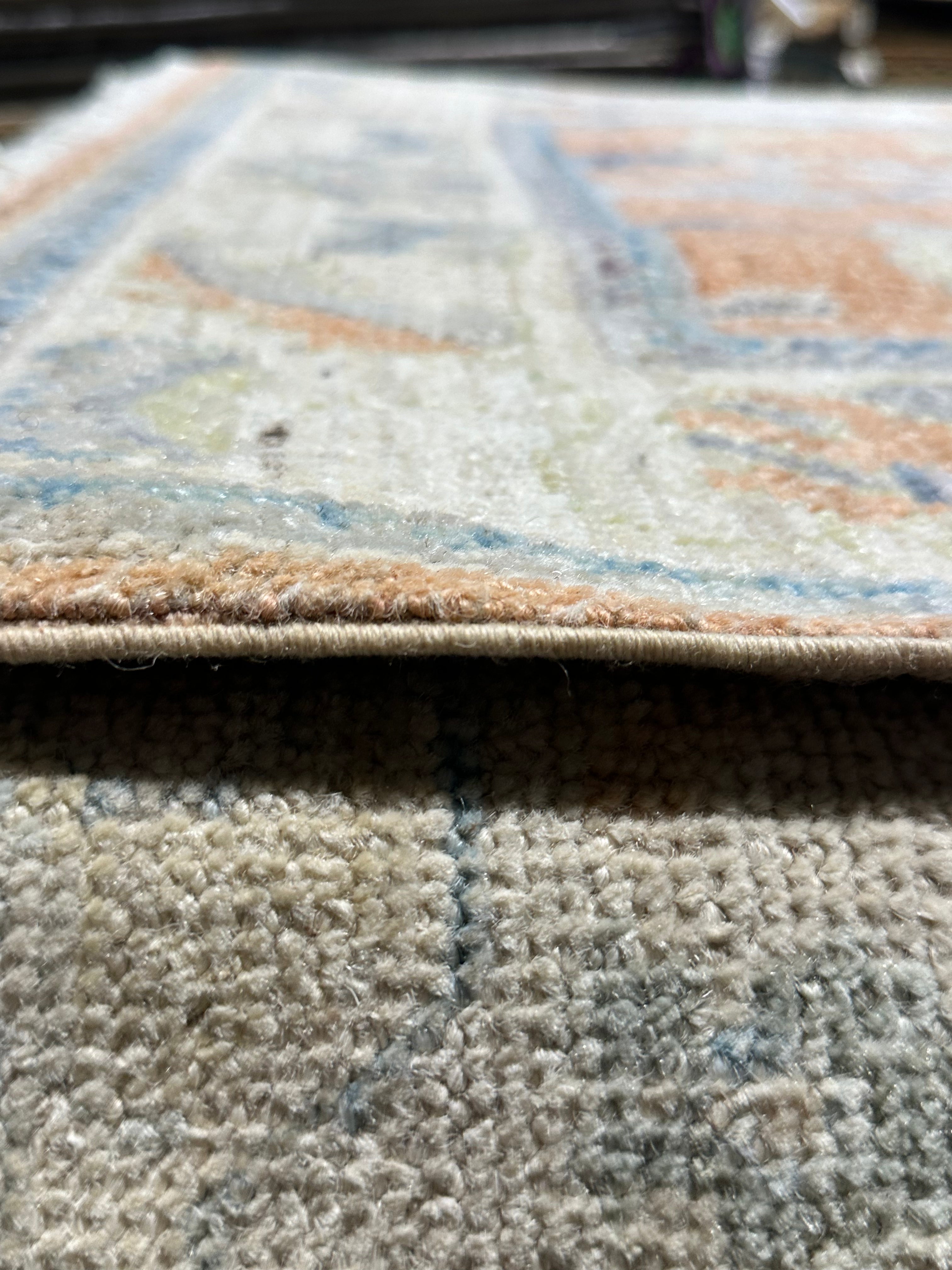 Bianca Barclay 2.6x14.2 Colorful Afghani Whitewashed Oushak Runner