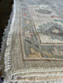 Lisa Ryder 9.3x11.11 Blue Whitewashed Hand-Knotted Oushak