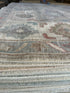 Lisa Ryder 9.3x11.11 Blue Whitewashed Hand-Knotted Oushak