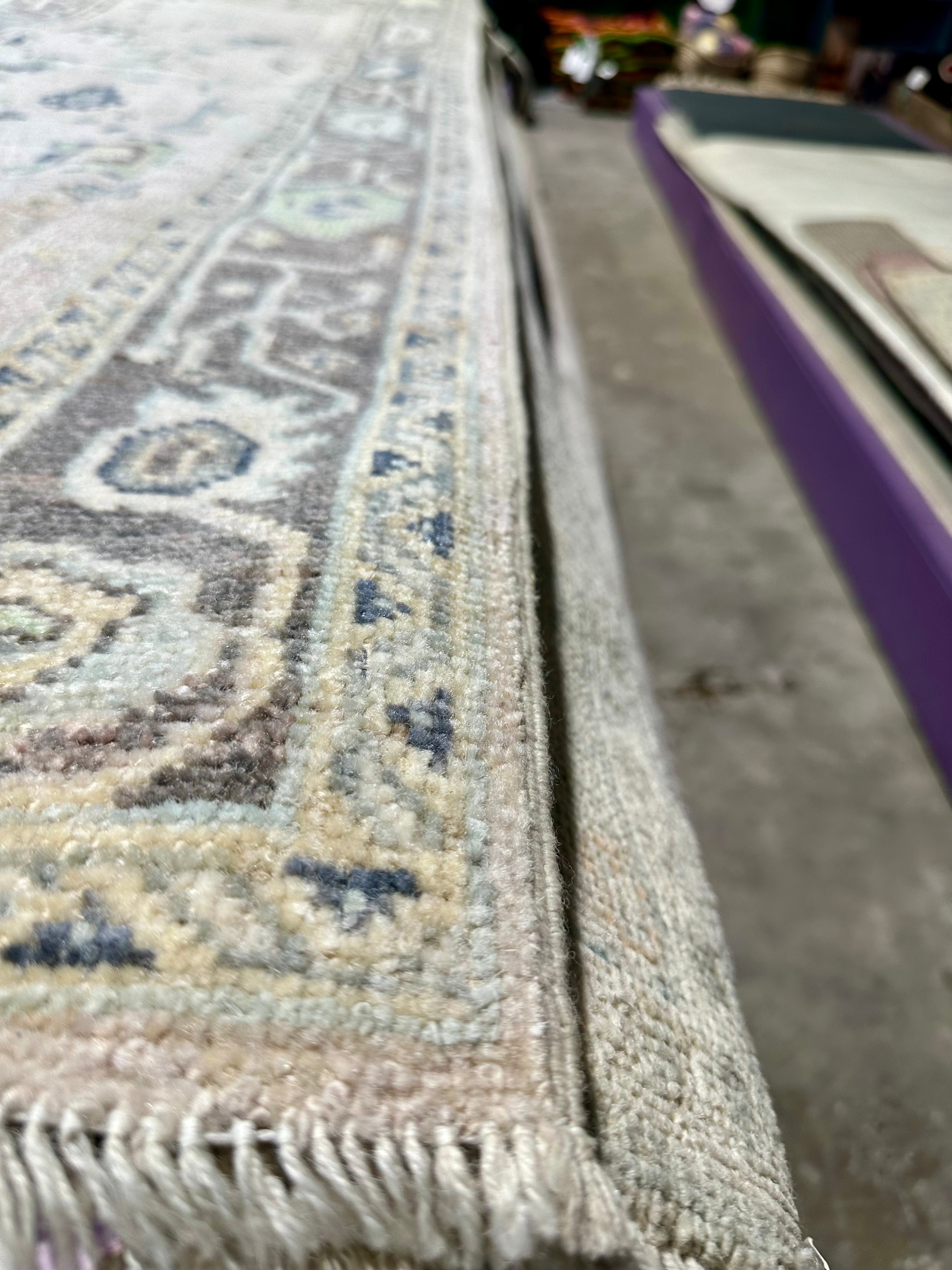 Marilyn Thornhill 2.8x13.10 Colorful Afghani Whitewashed Oushak Runner