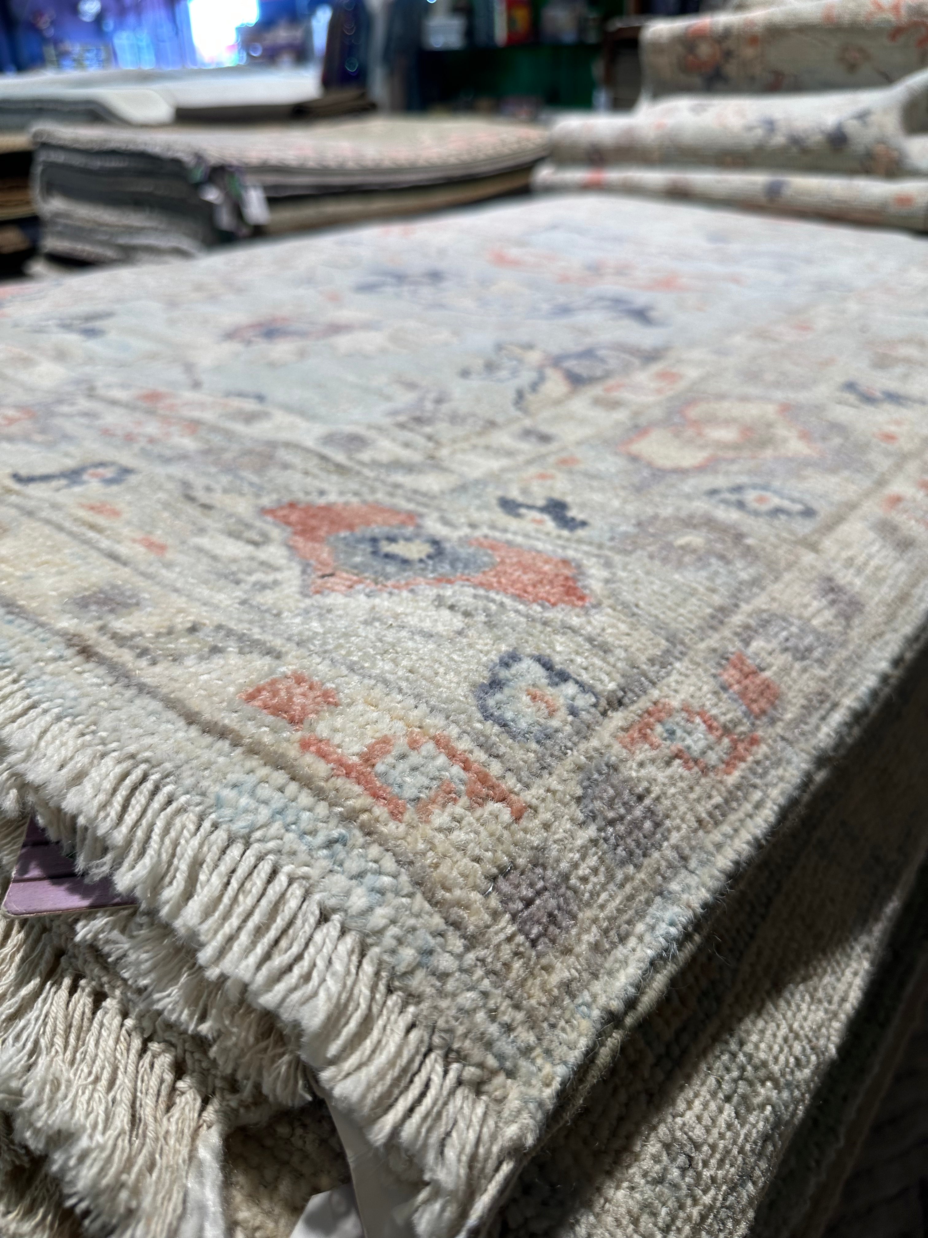 Enid Sinclair 2.11x18 Colorful Afghani Whitewashed Oushak Runner