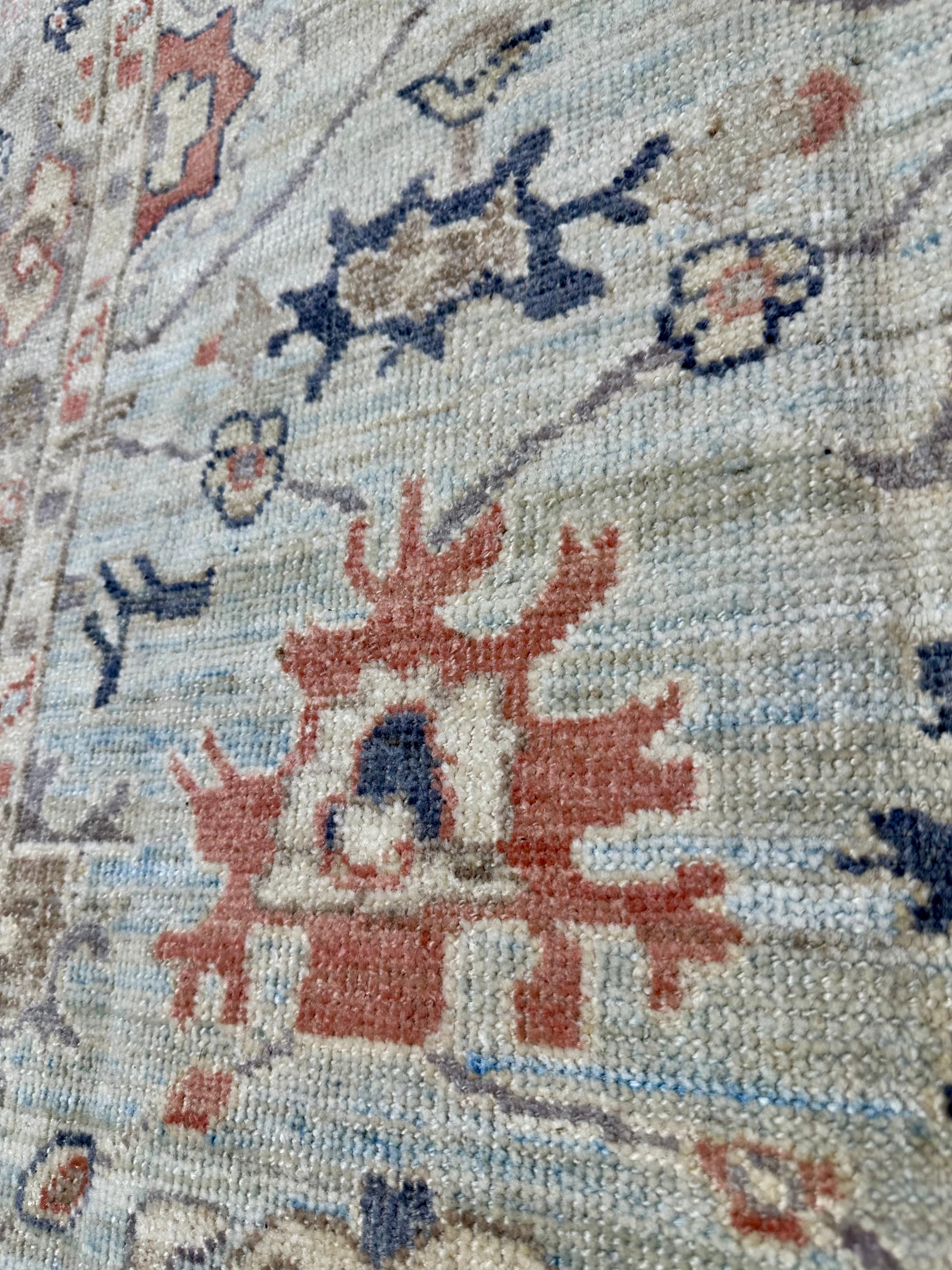 Enid Sinclair 2.11x18 Colorful Afghani Whitewashed Oushak Runner